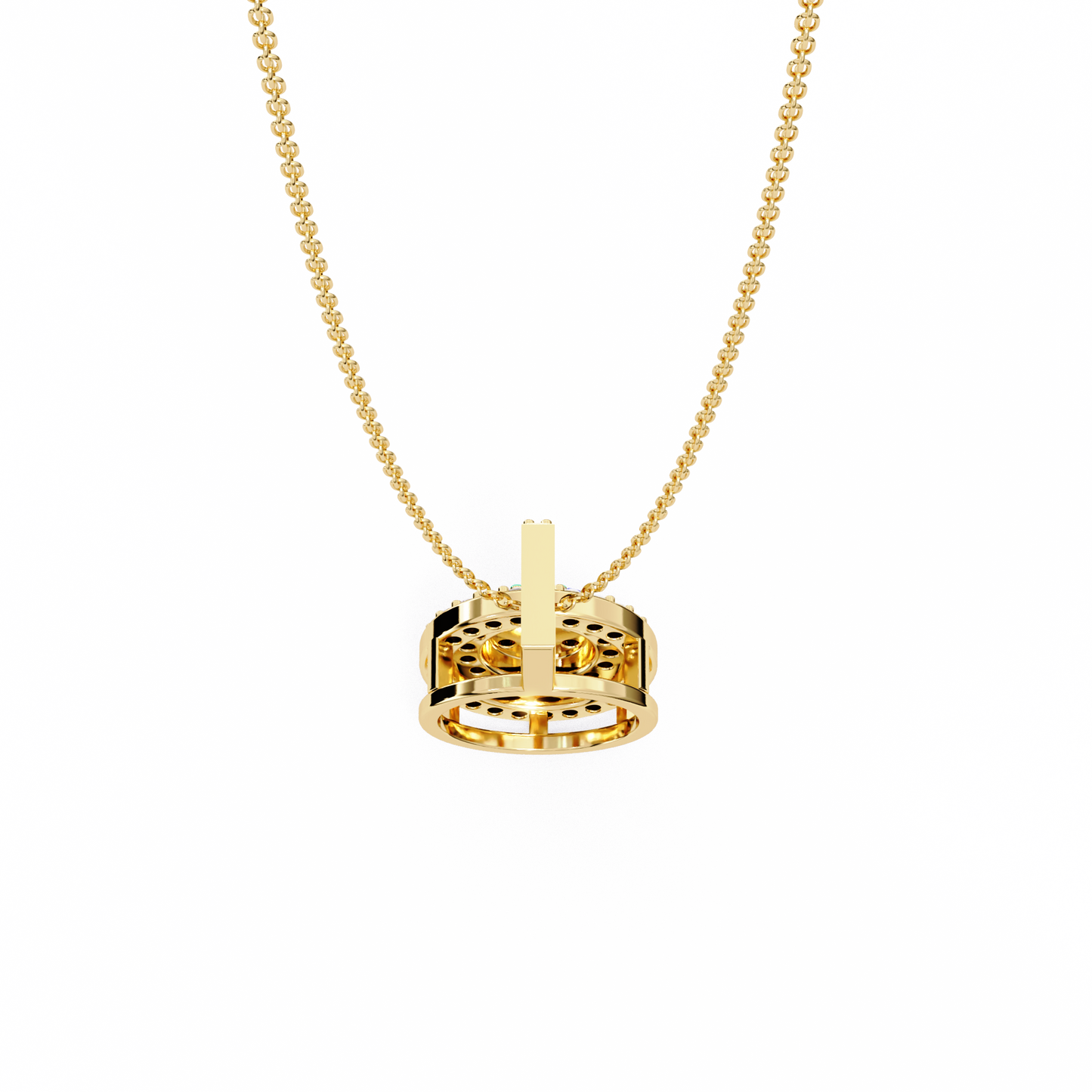 orbit cluster lab grown diamond pendant
