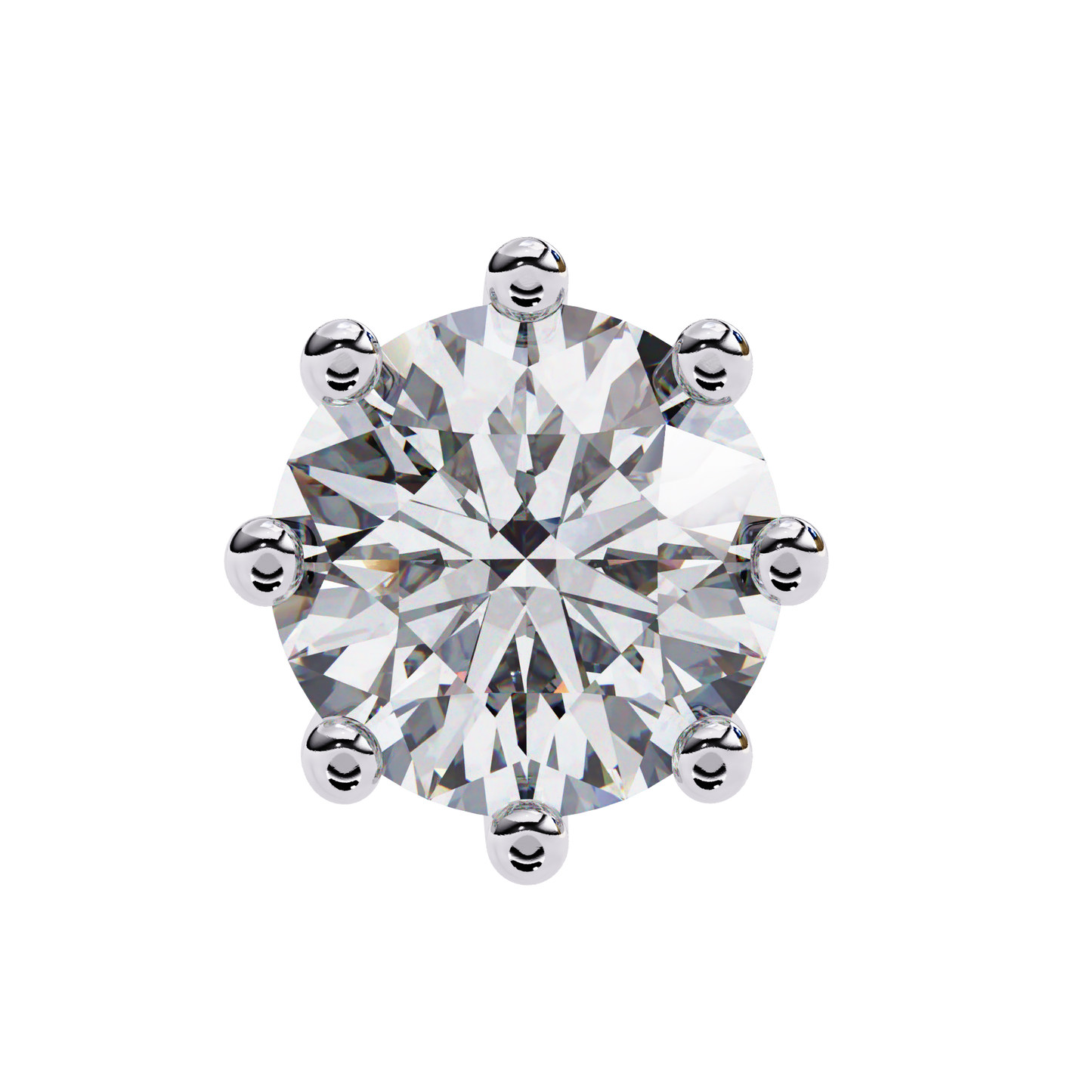 eterna six prong solitaire lab grown diamond studs