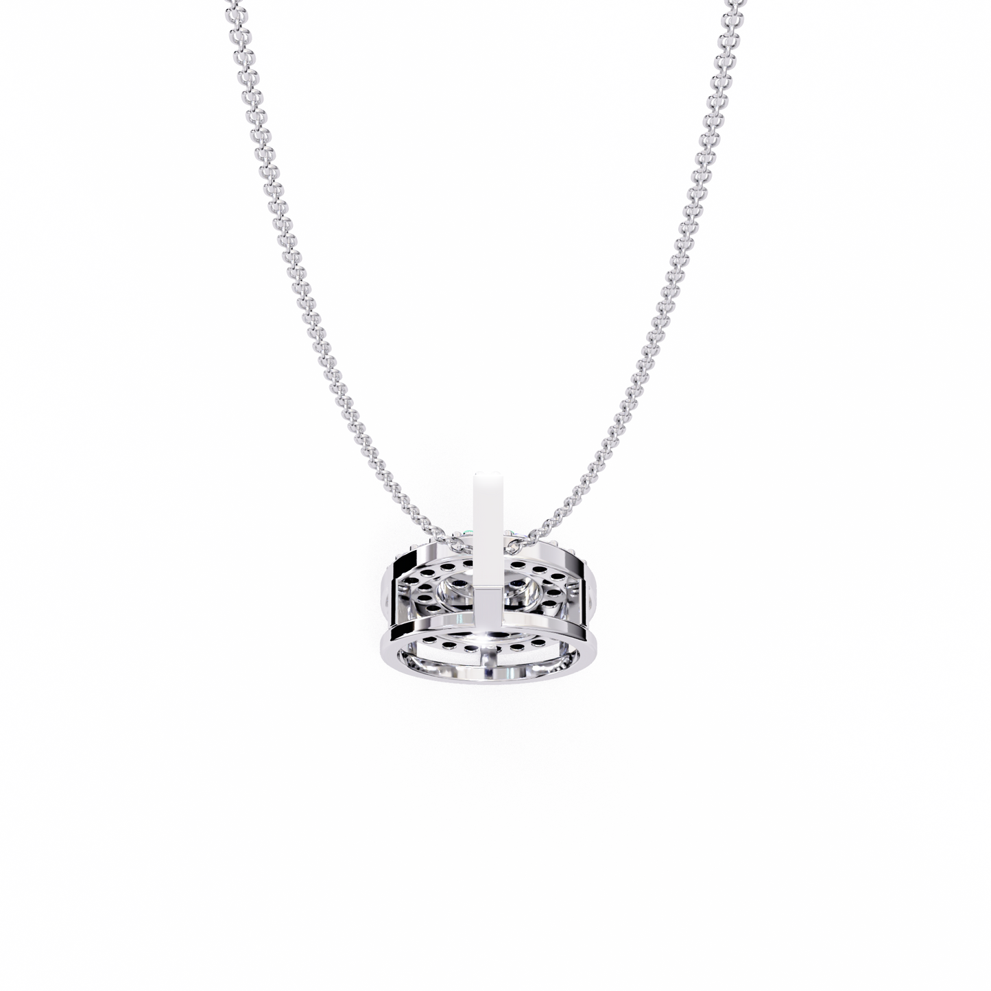 orbit cluster lab grown diamond pendant