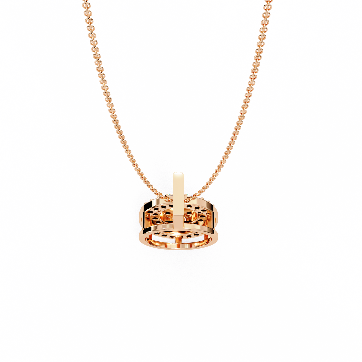 orbit cluster lab grown diamond pendant