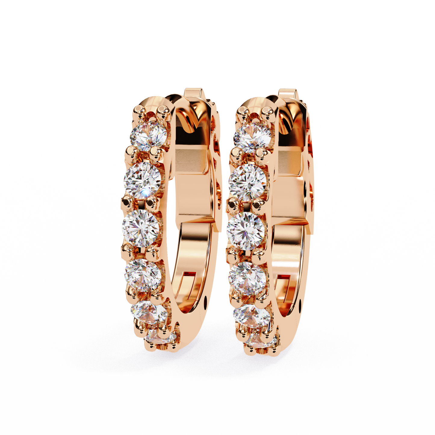 enchanted inside-out unicorn lab grown diamond hoops