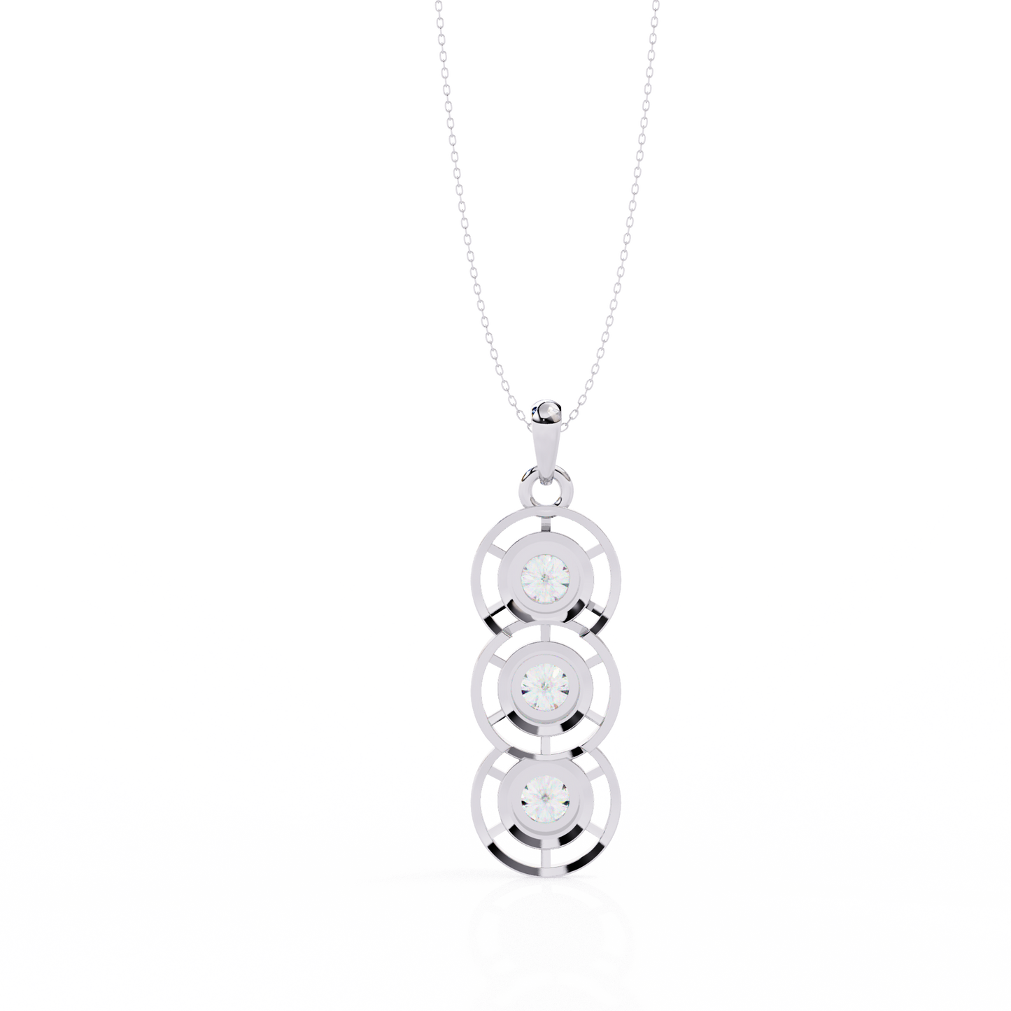 rhapsody multi-halo lab grown diamond pendant