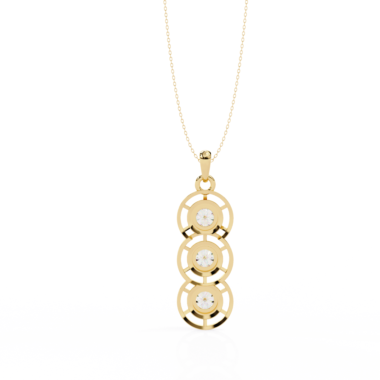 rhapsody multi-halo lab grown diamond pendant
