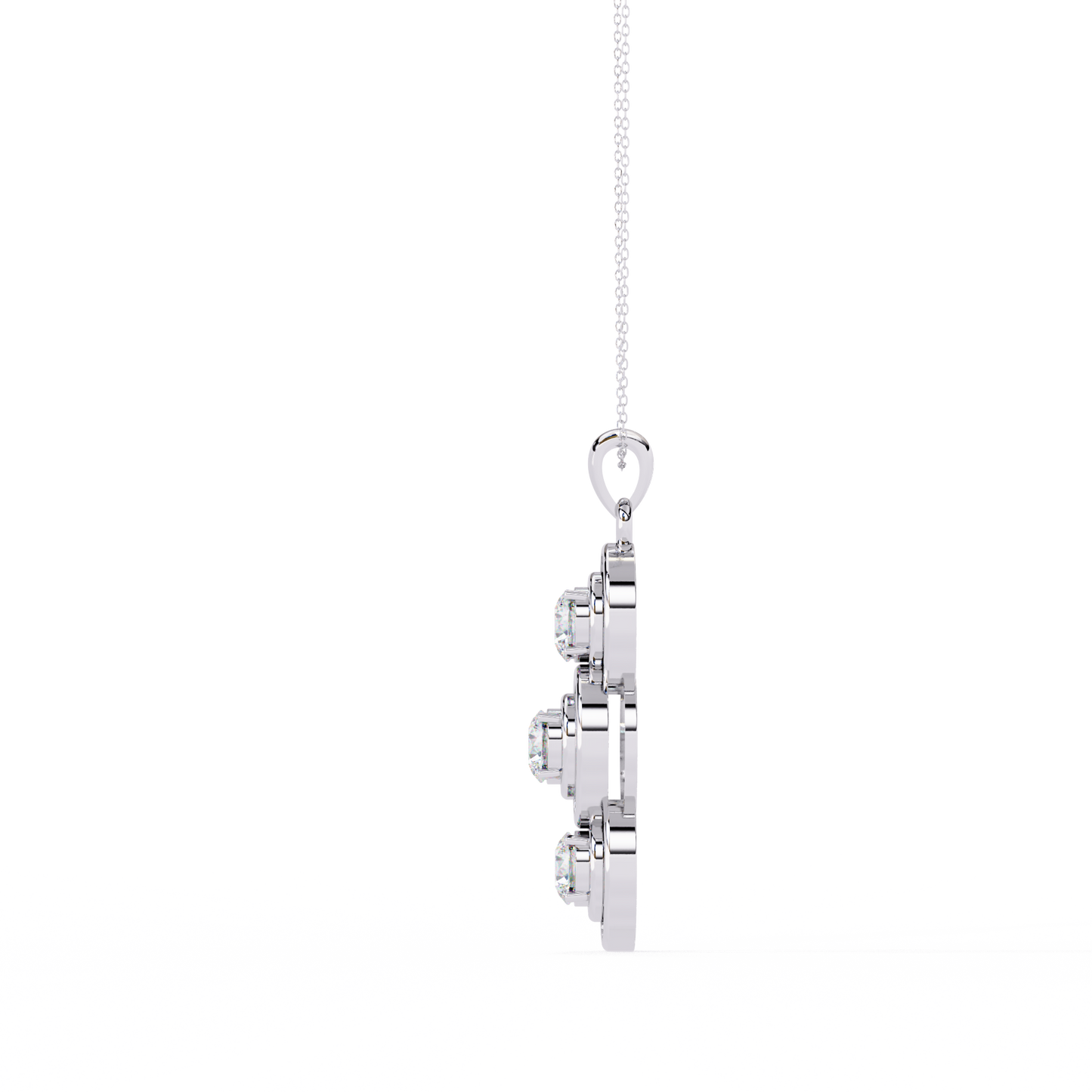 rhapsody multi-halo lab grown diamond pendant