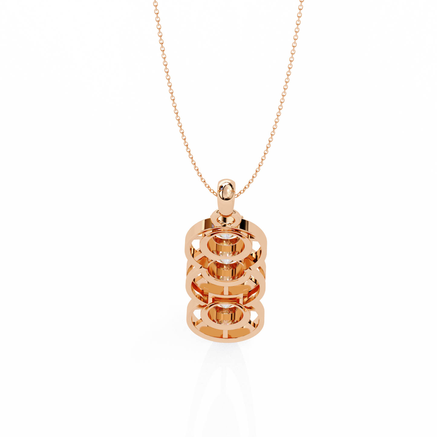 rhapsody multi-halo lab grown diamond pendant