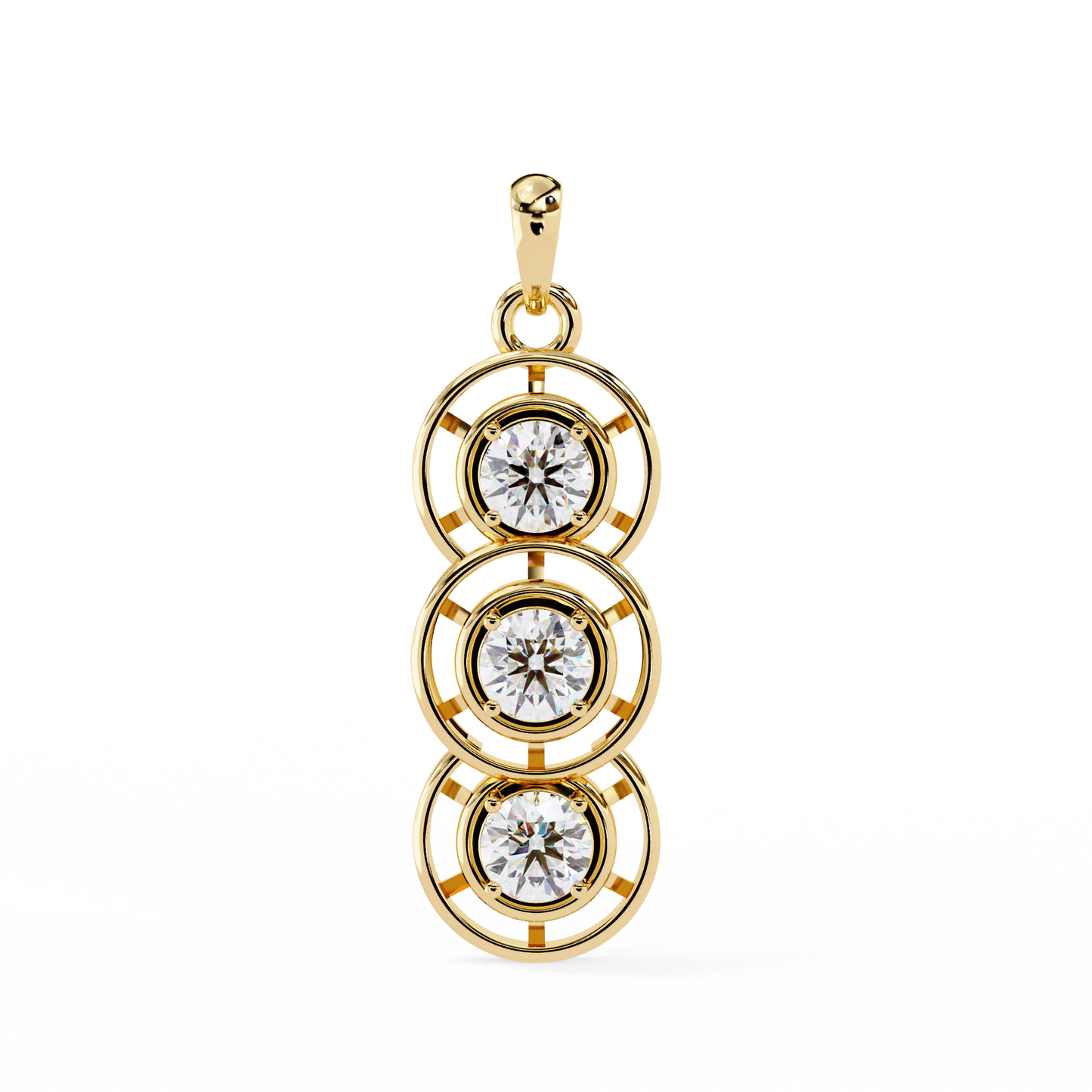 rhapsody multi-halo lab grown diamond pendant