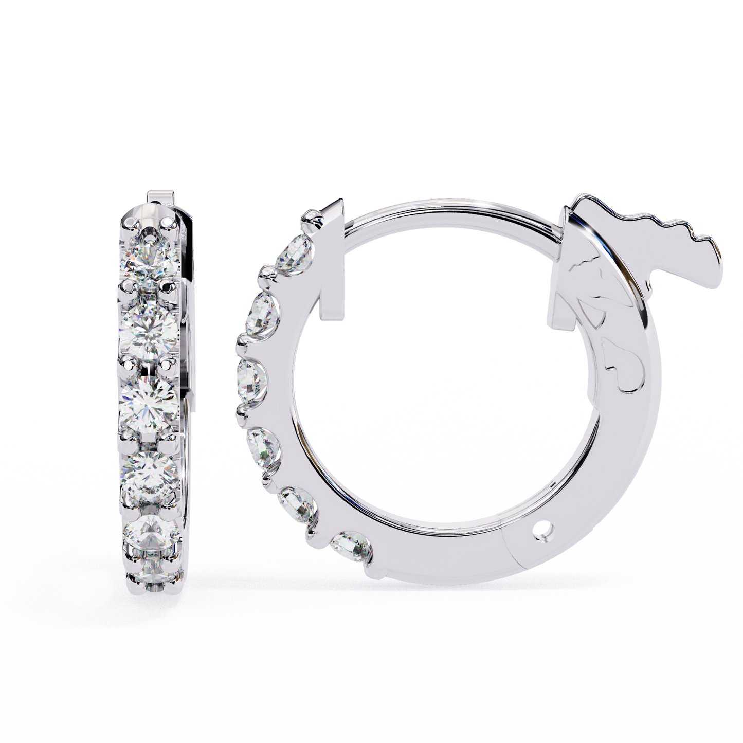 enchanted inside-out unicorn lab grown diamond hoops