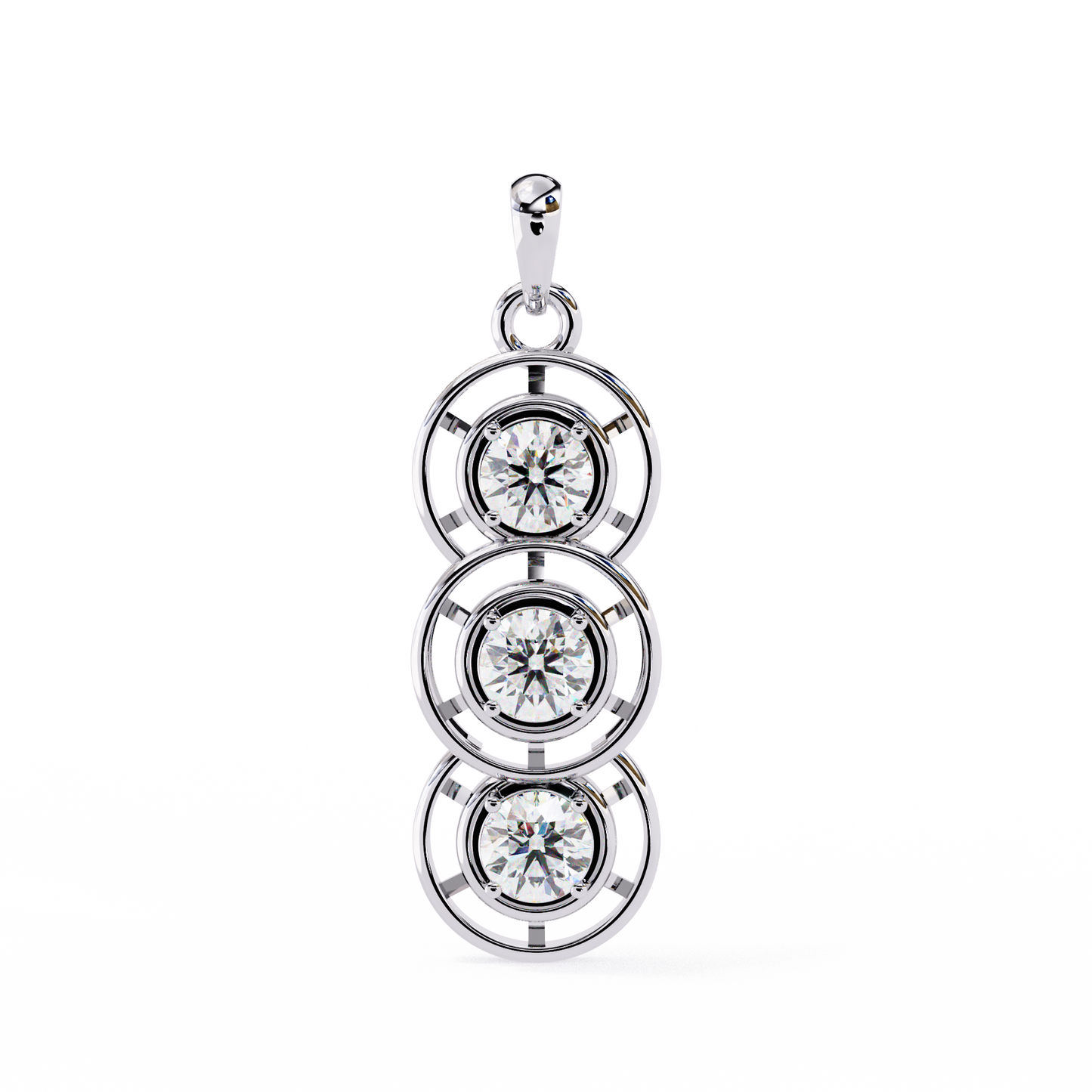 rhapsody multi-halo lab grown diamond pendant