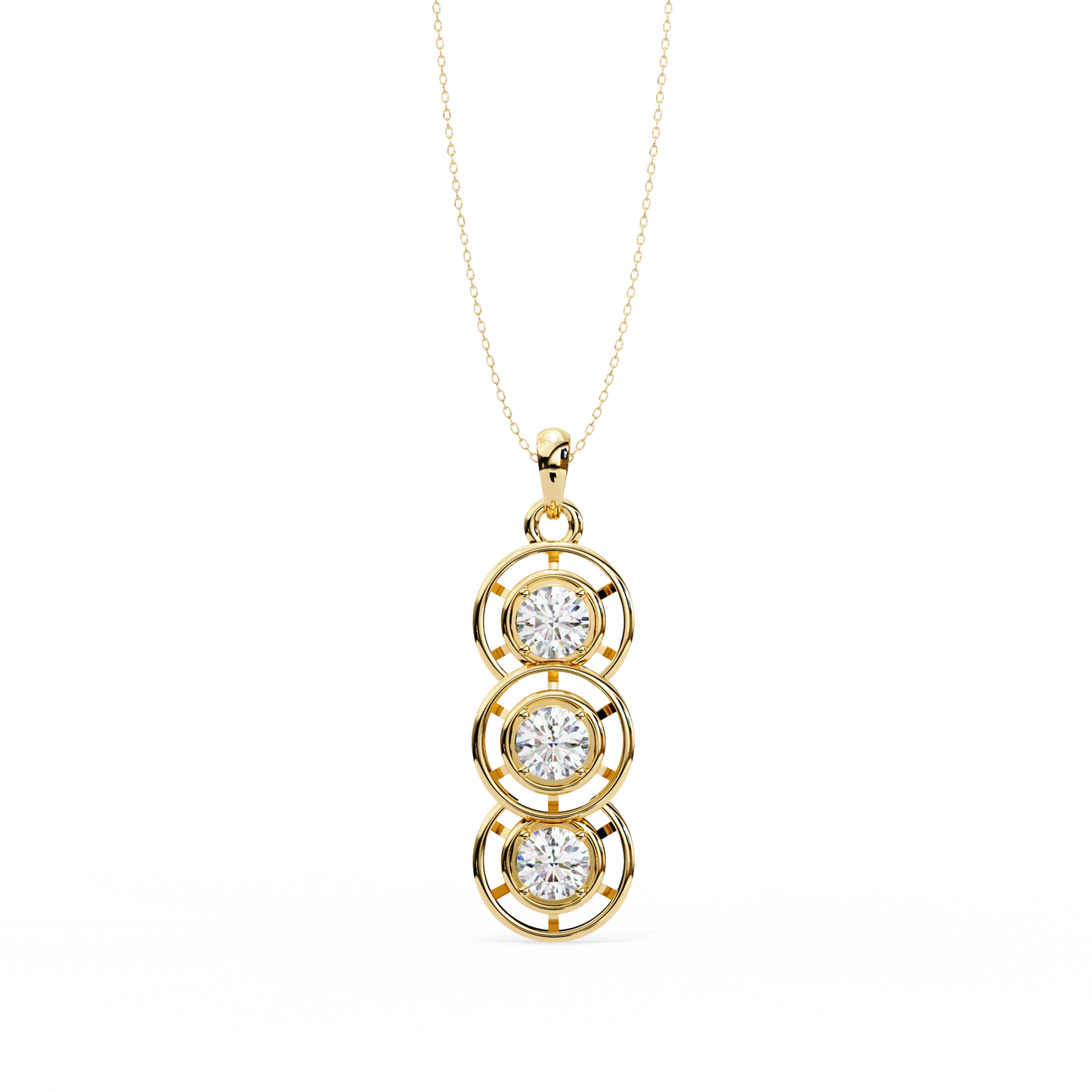 rhapsody multi-halo lab grown diamond pendant