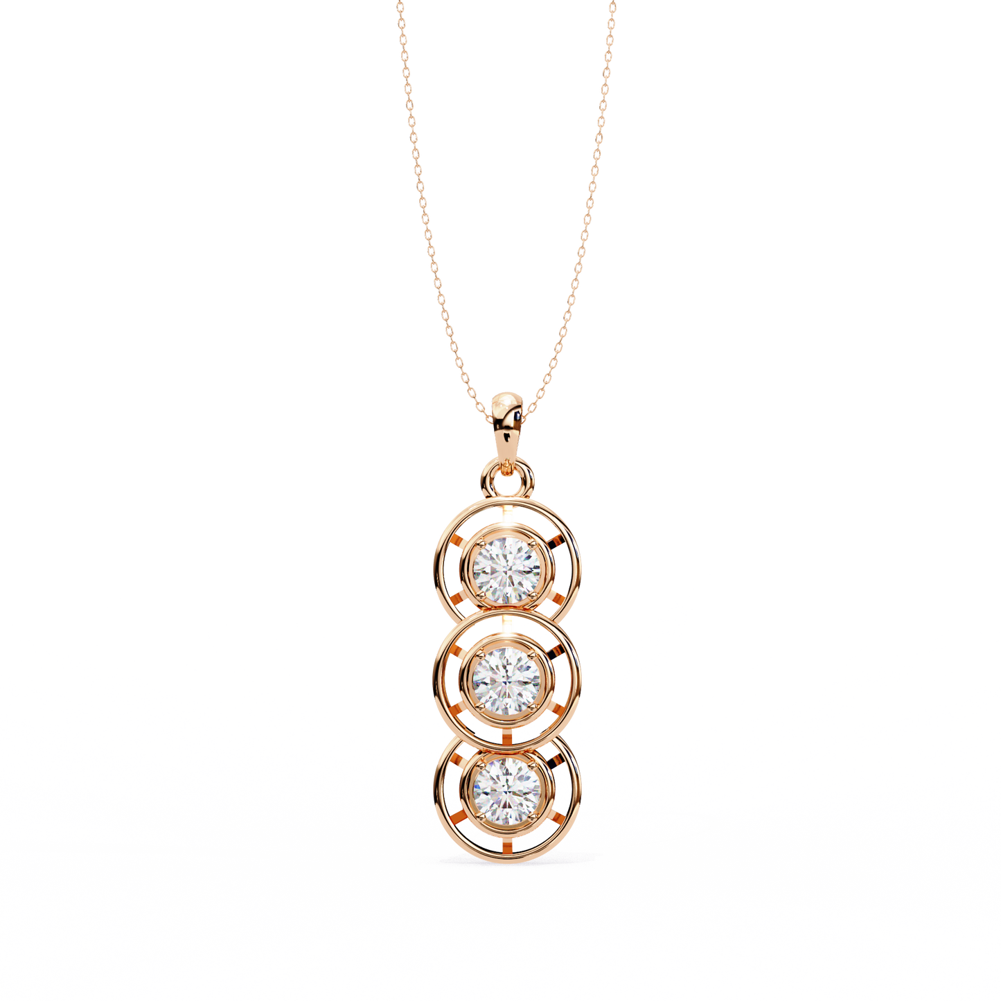 rhapsody multi-halo lab grown diamond pendant