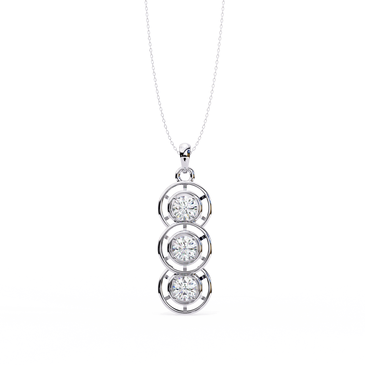 rhapsody multi-halo lab grown diamond pendant