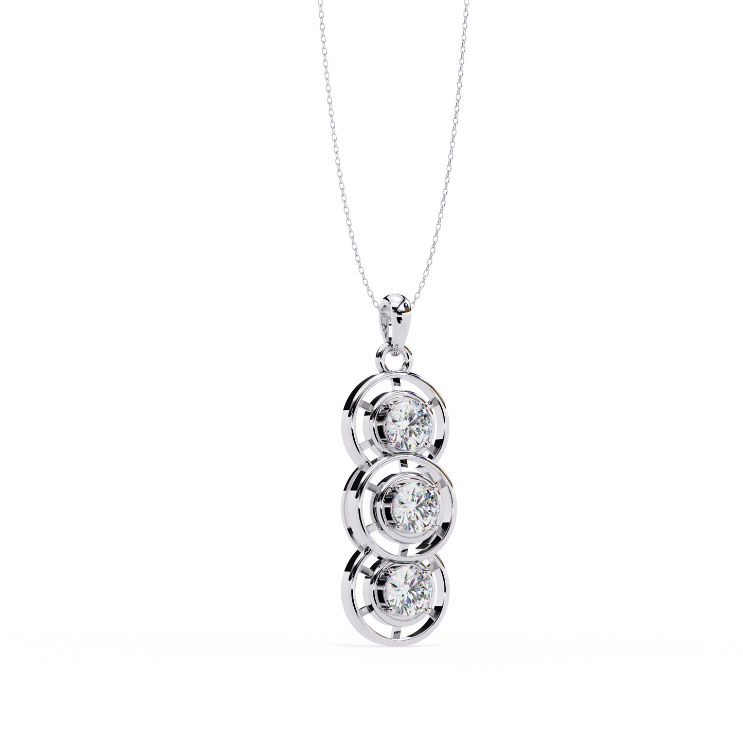 rhapsody multi-halo lab grown diamond pendant