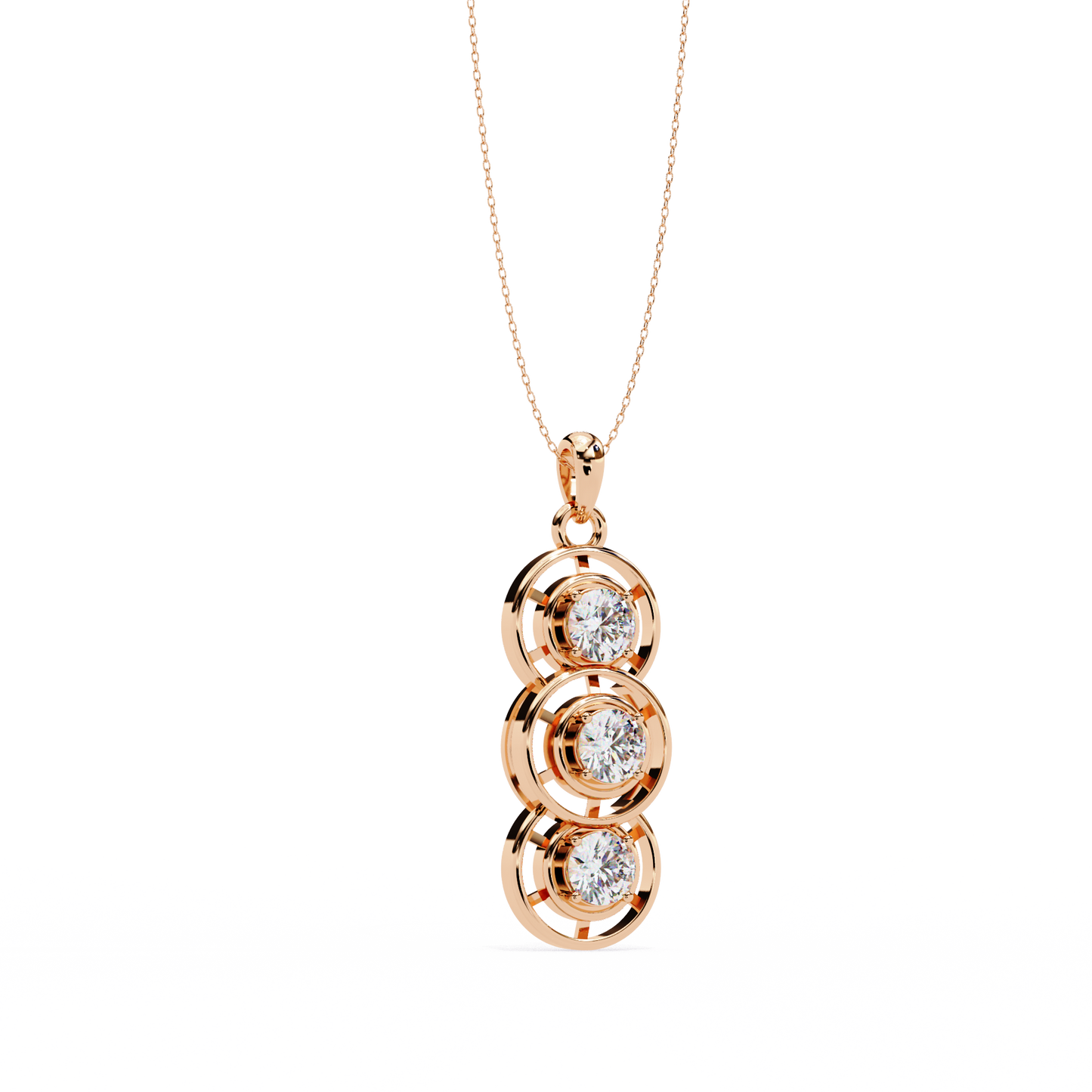 rhapsody multi-halo lab grown diamond pendant