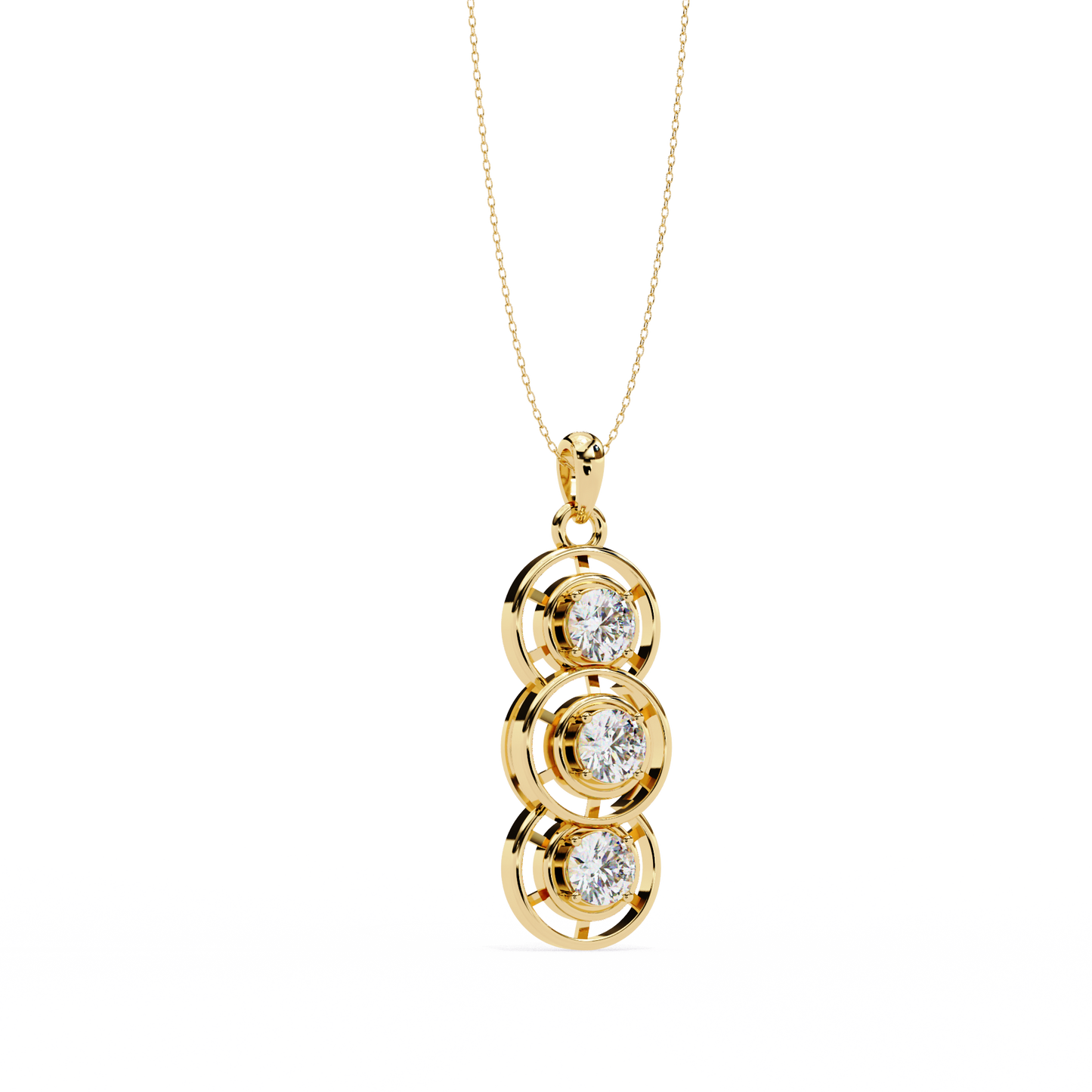 rhapsody multi-halo lab grown diamond pendant