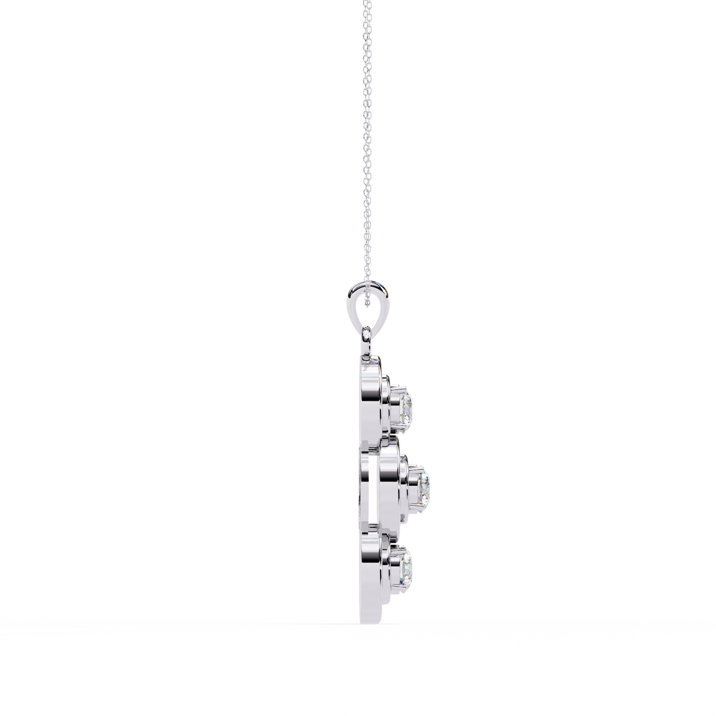 rhapsody multi-halo lab grown diamond pendant