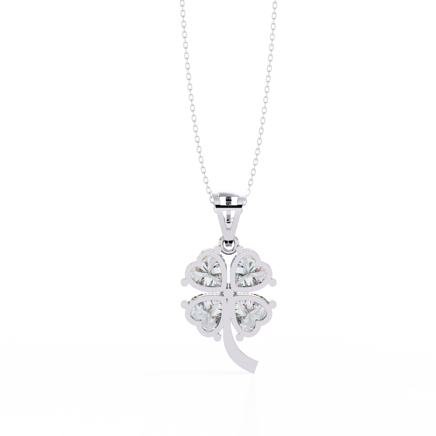 fortuna four-heart lab grown diamond pendant