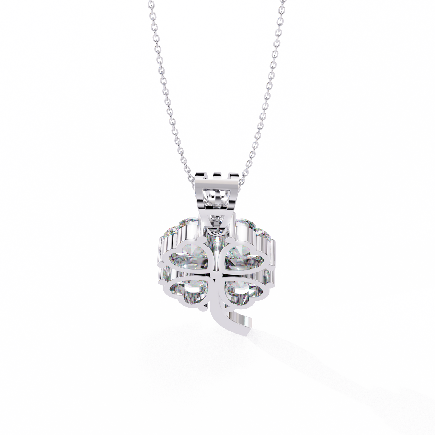 fortuna four-heart lab grown diamond pendant