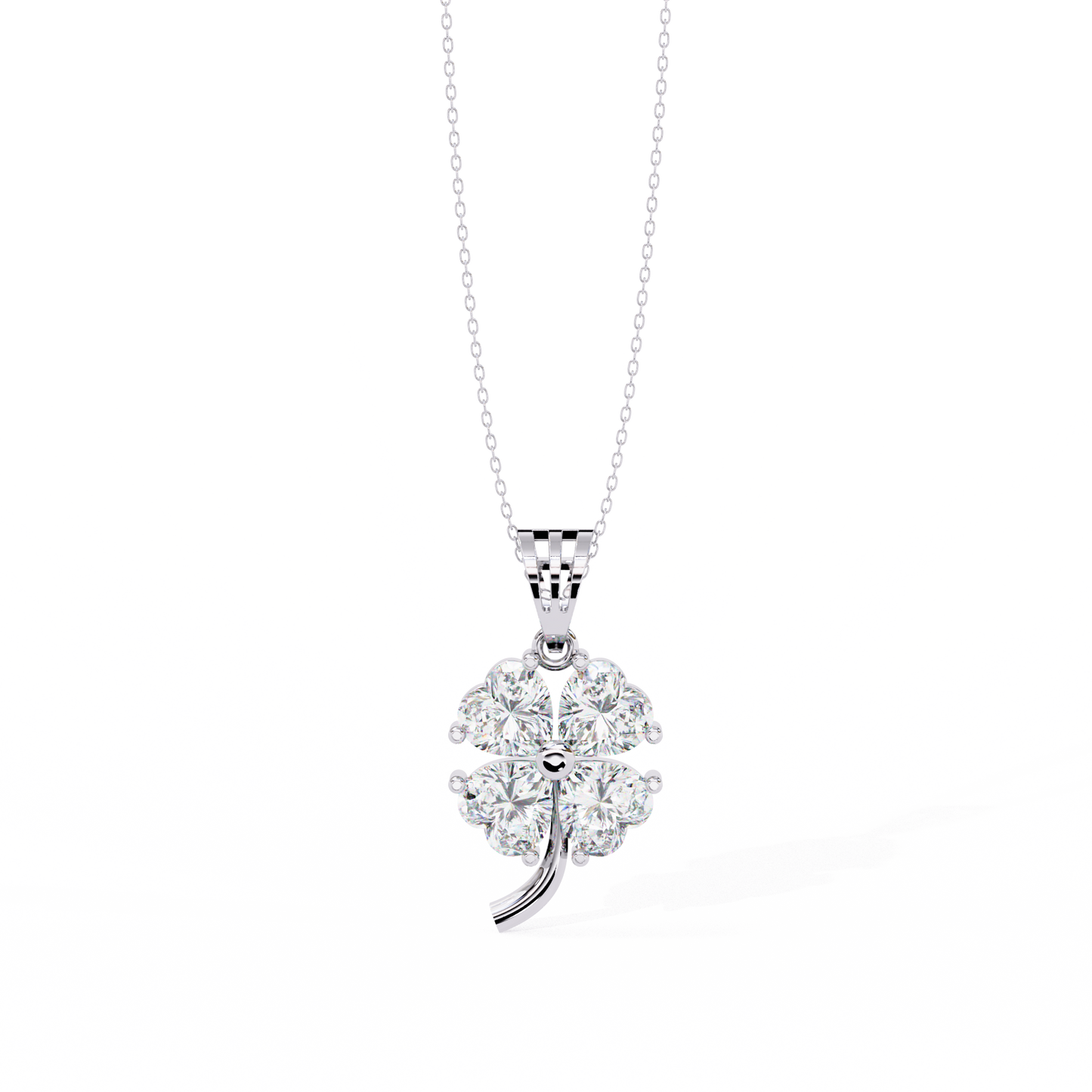 fortuna four-heart lab grown diamond pendant