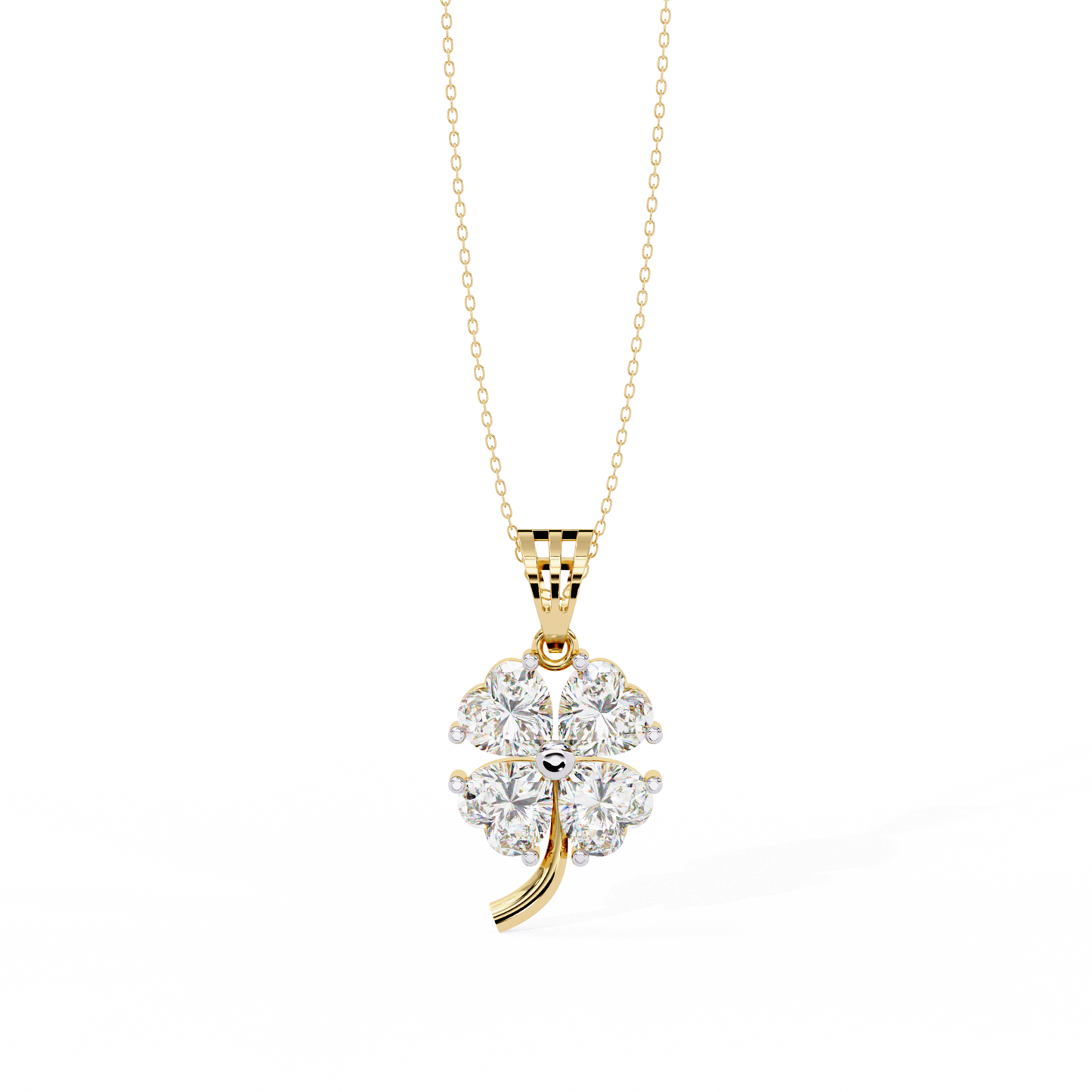 fortuna four-heart lab grown diamond pendant