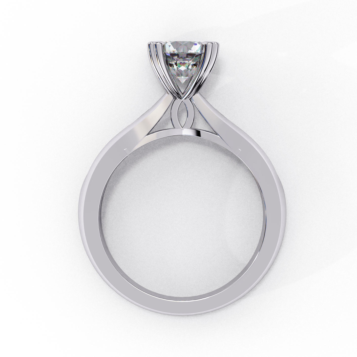 aurora rose solitaire ring