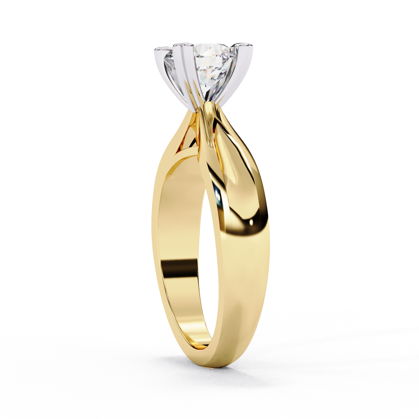 aurora rose solitaire ring
