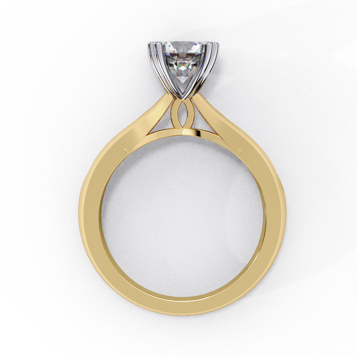 aurora rose solitaire ring