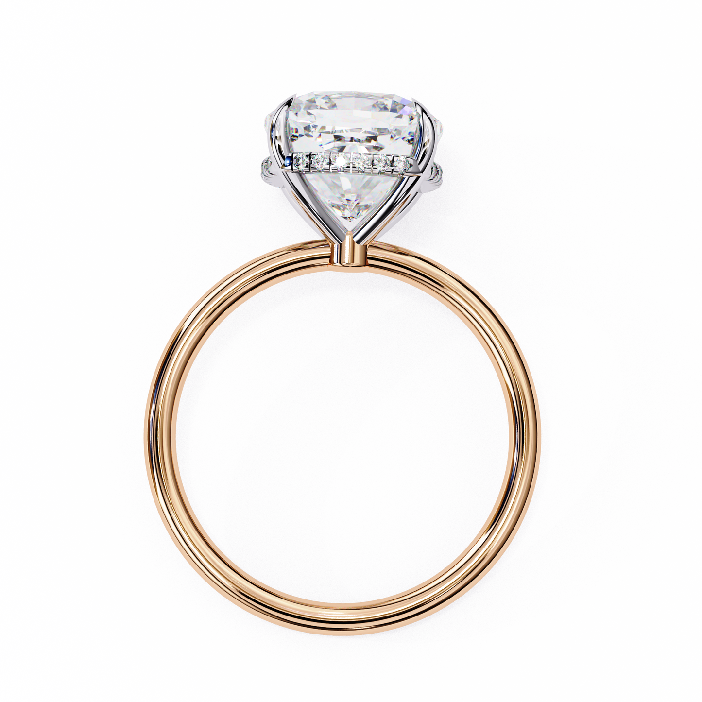 elise lab grown diamond cushion classic ring