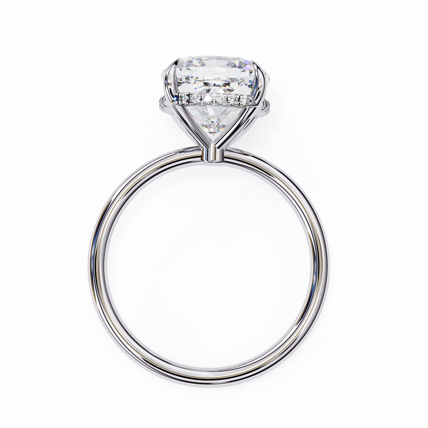 elise lab grown diamond cushion classic ring