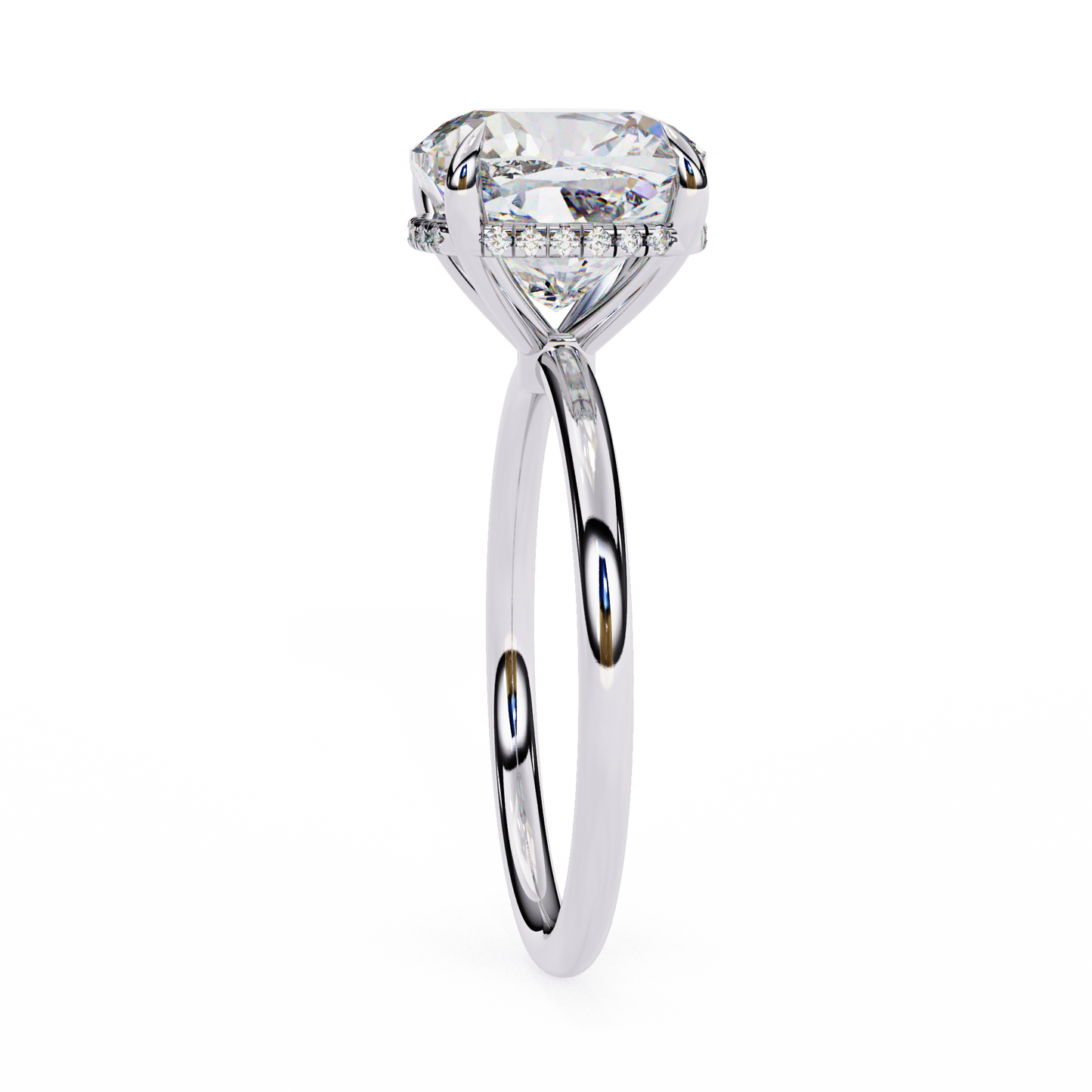 elise lab grown diamond cushion classic ring
