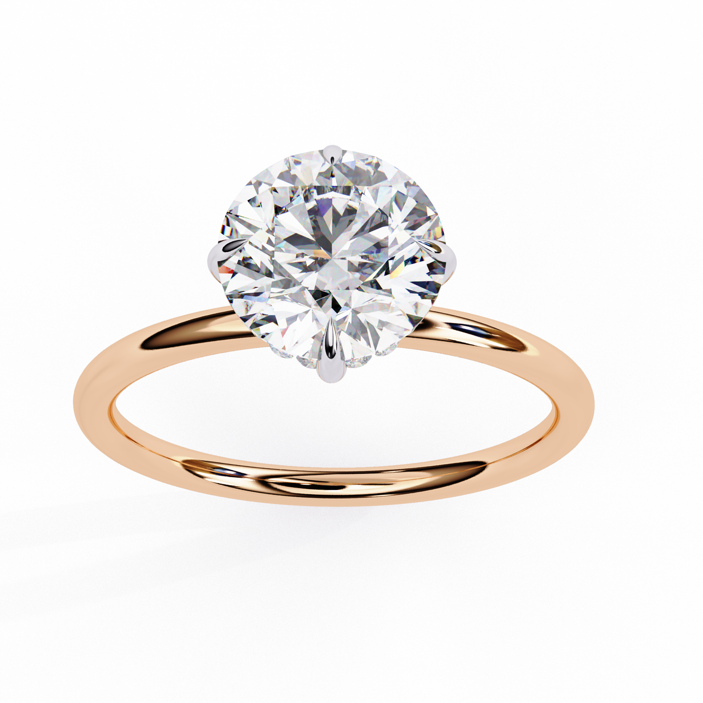 serene lab grown diamond round solitaire