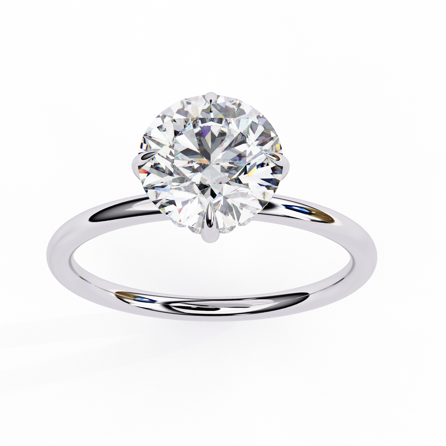 serene lab grown diamond round solitaire