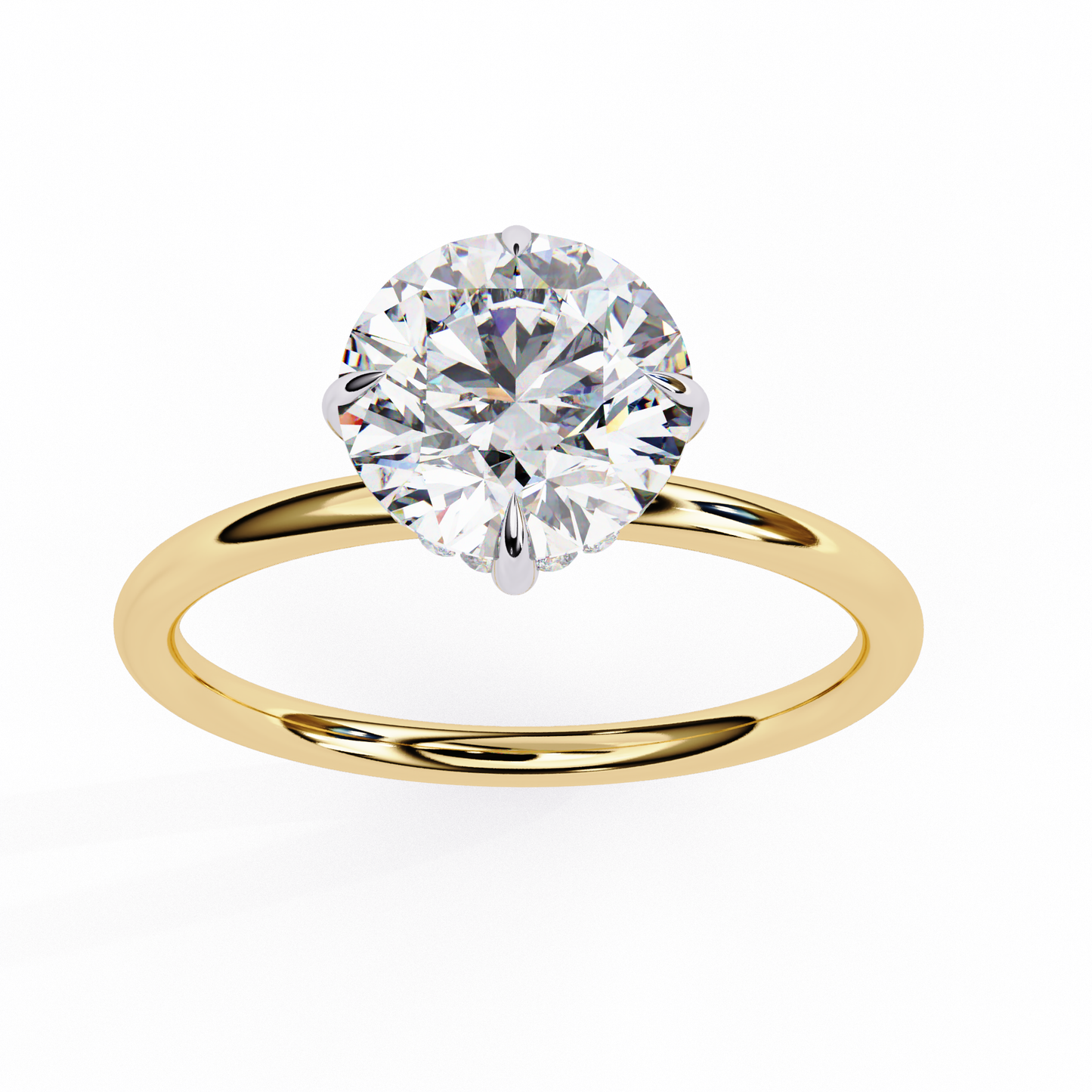 serene lab grown diamond round solitaire