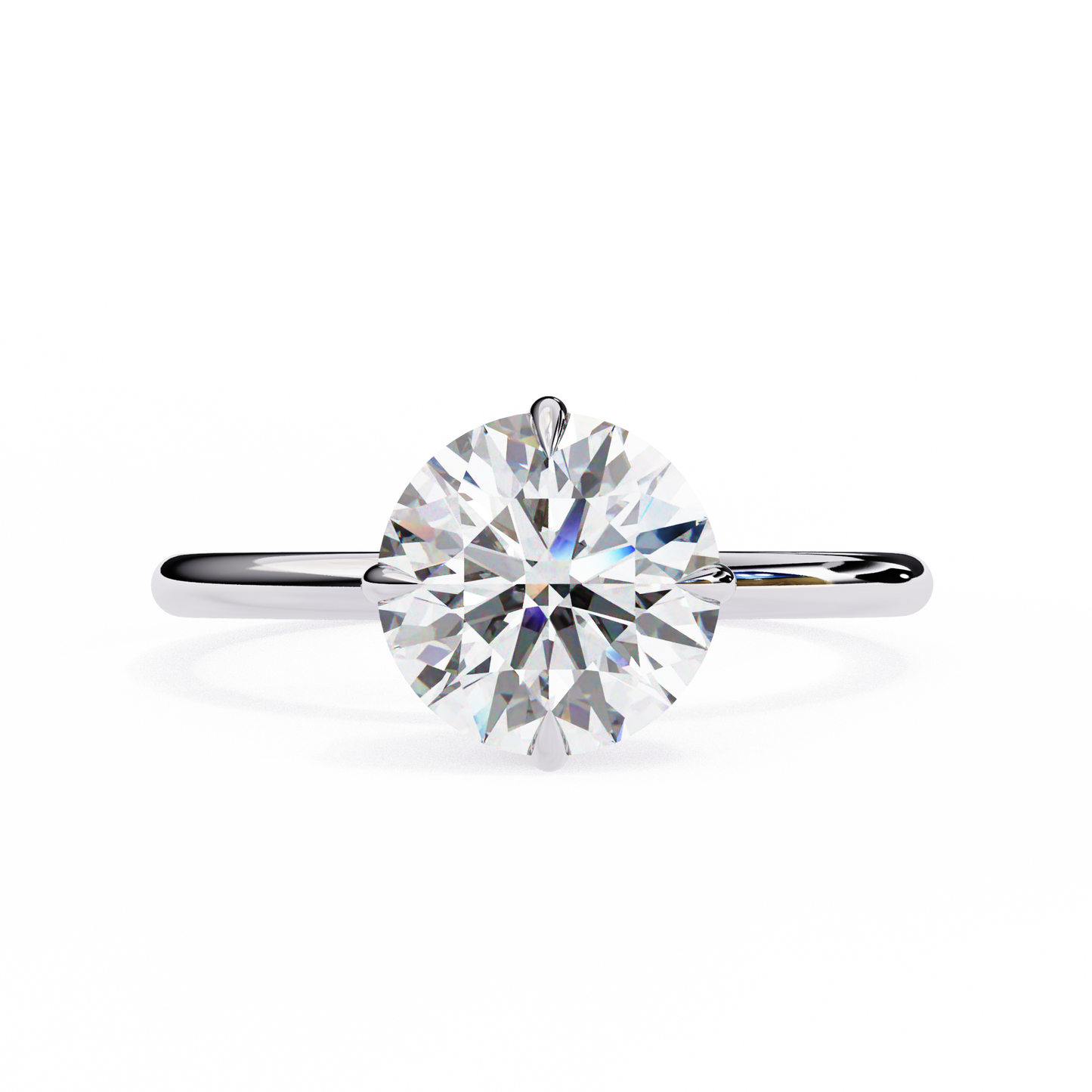 serene lab grown diamond round solitaire