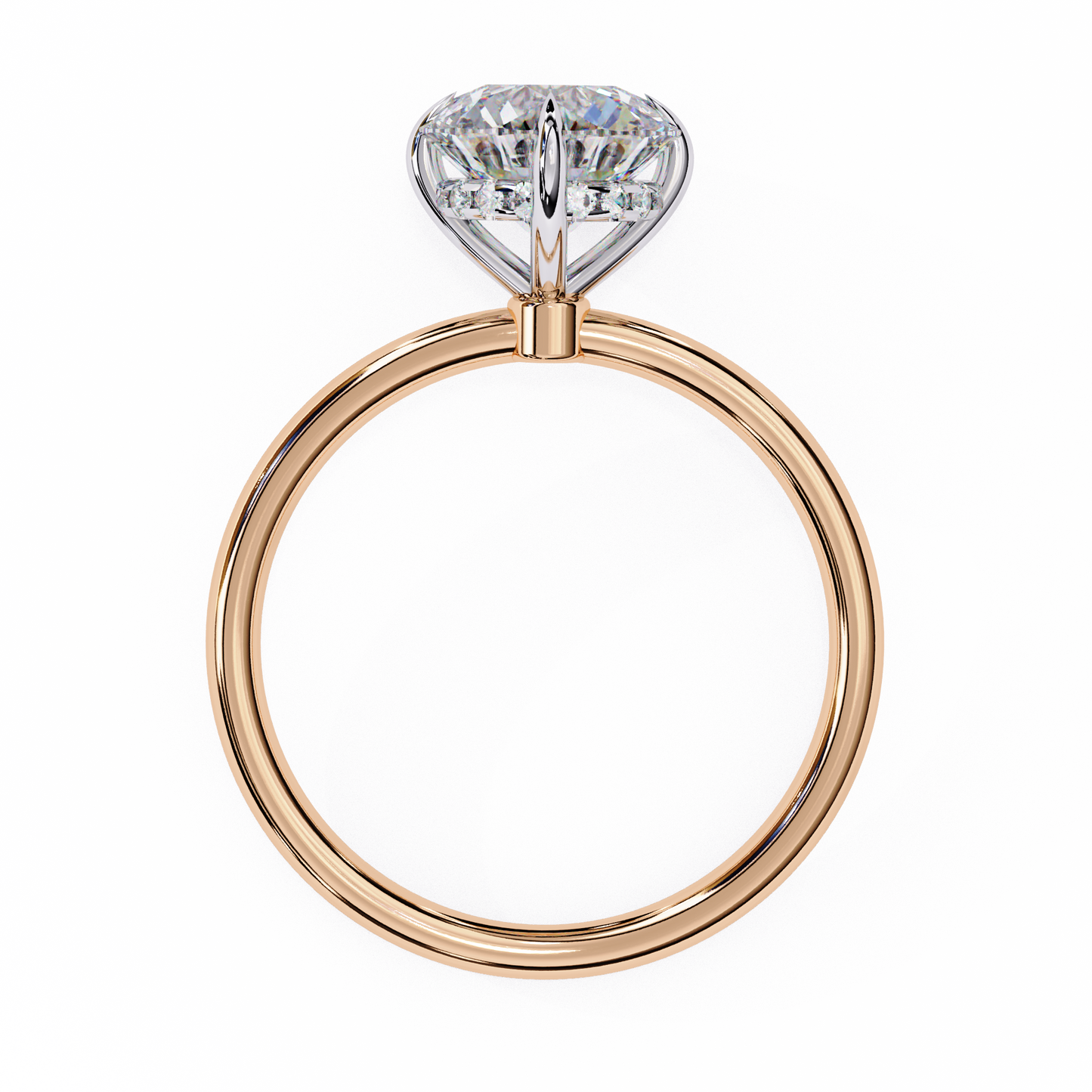 serene lab grown diamond round solitaire