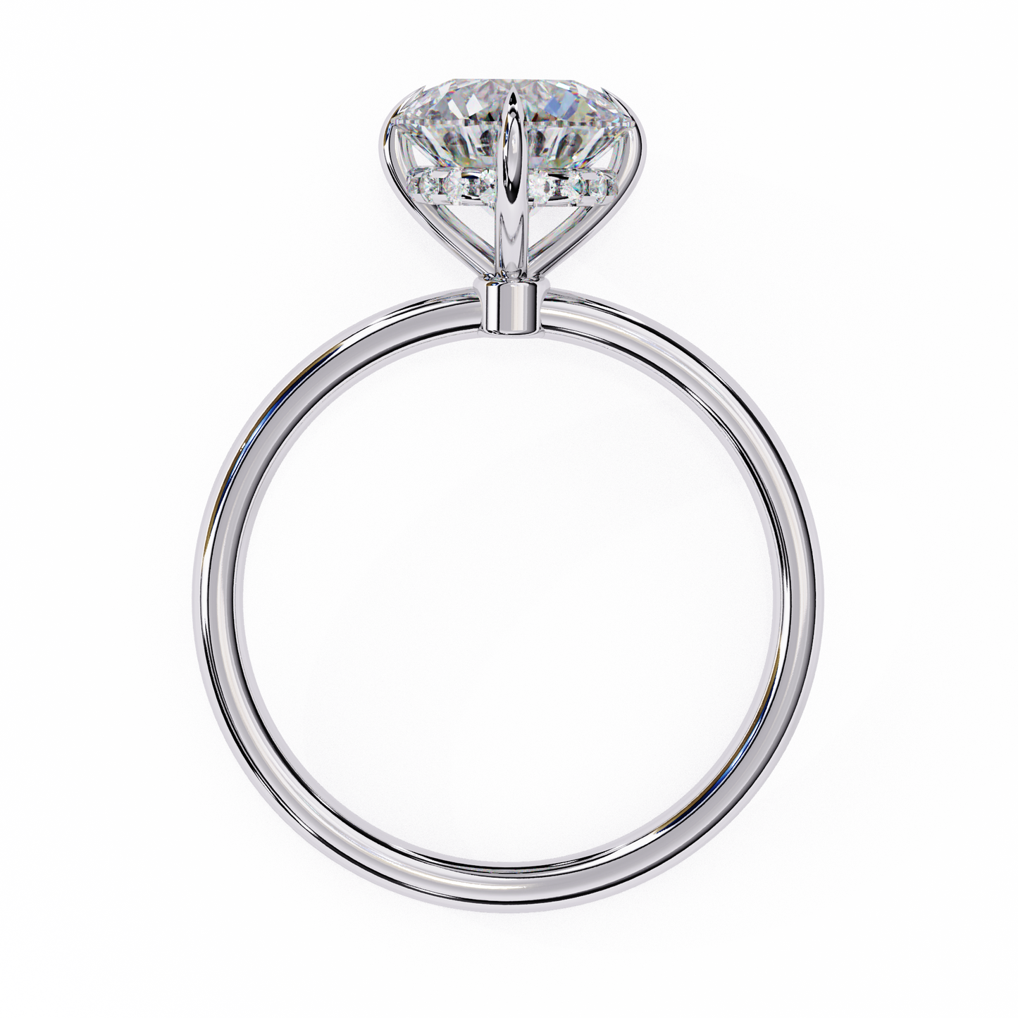 serene lab grown diamond round solitaire
