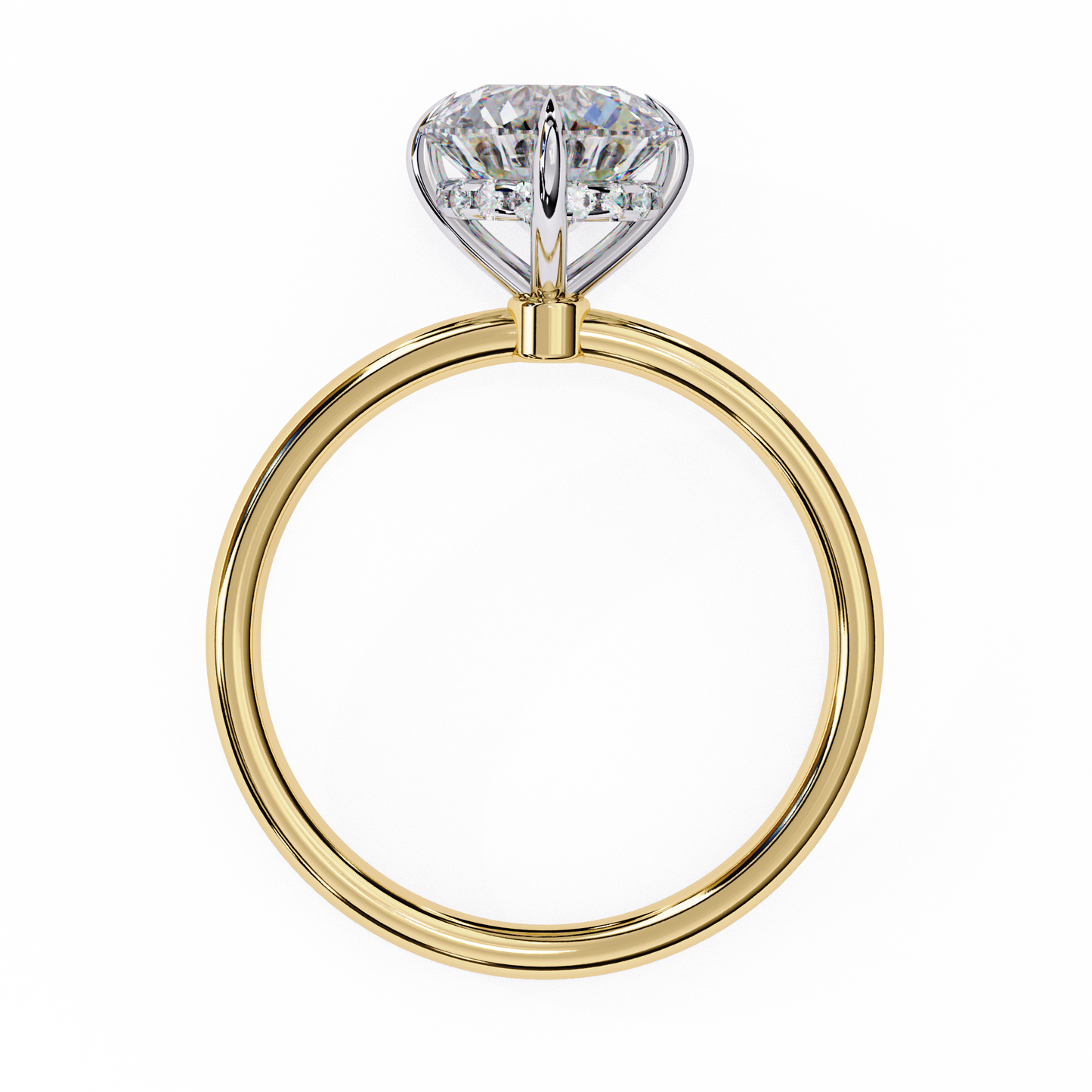 serene lab grown diamond round solitaire