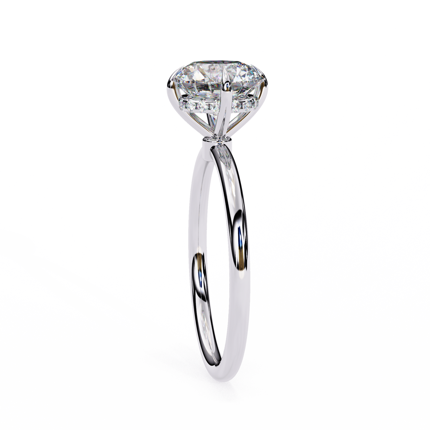 serene lab grown diamond round solitaire