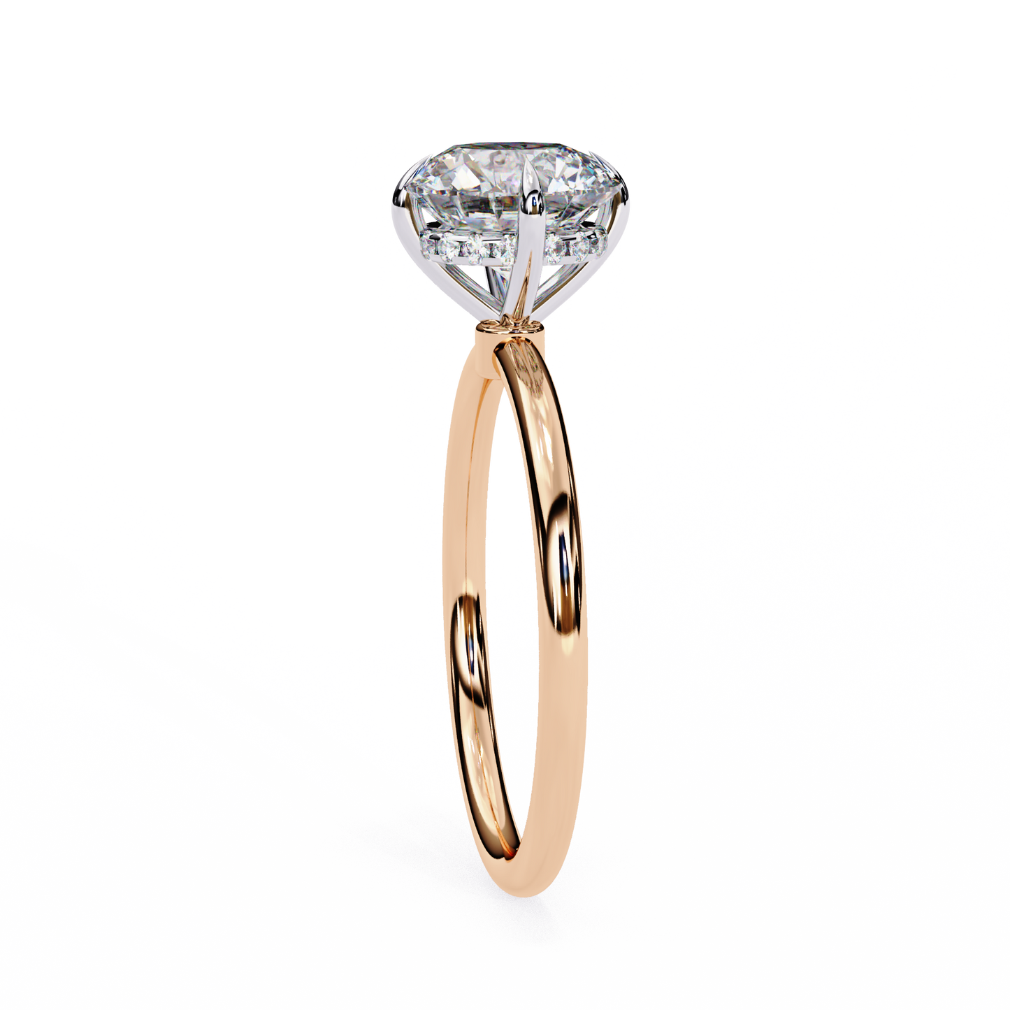 serene lab grown diamond round solitaire