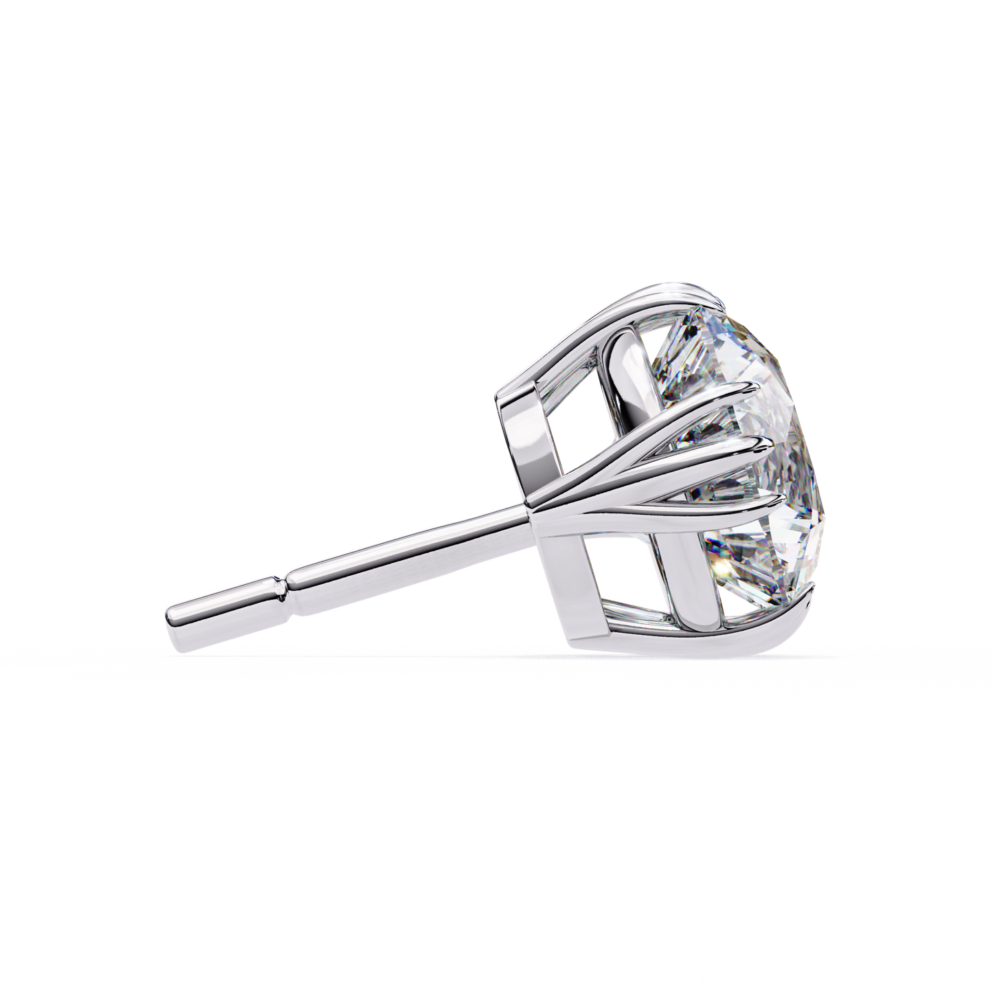sunlit bloom round lab grown diamond earrings