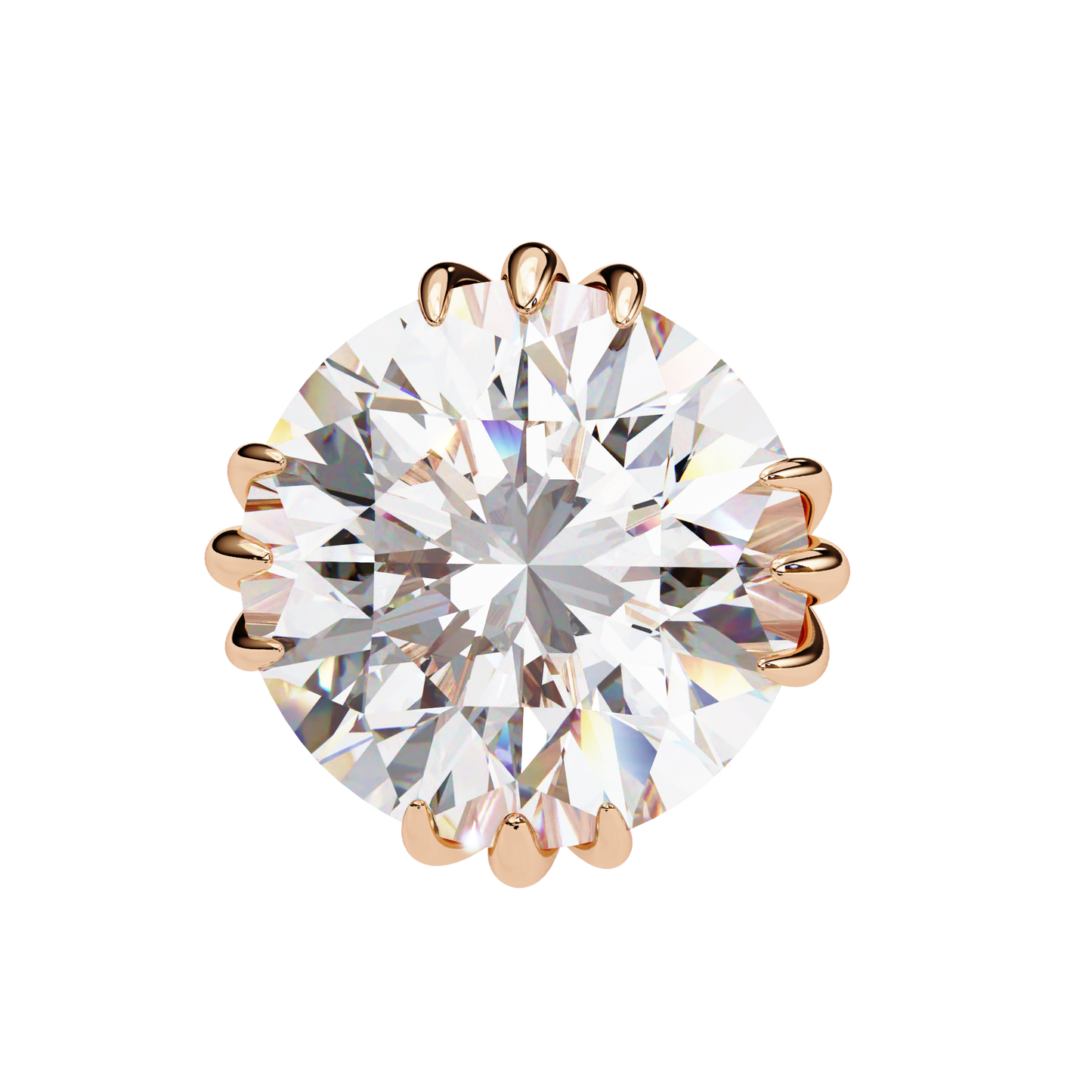 sunlit bloom round lab grown diamond earrings