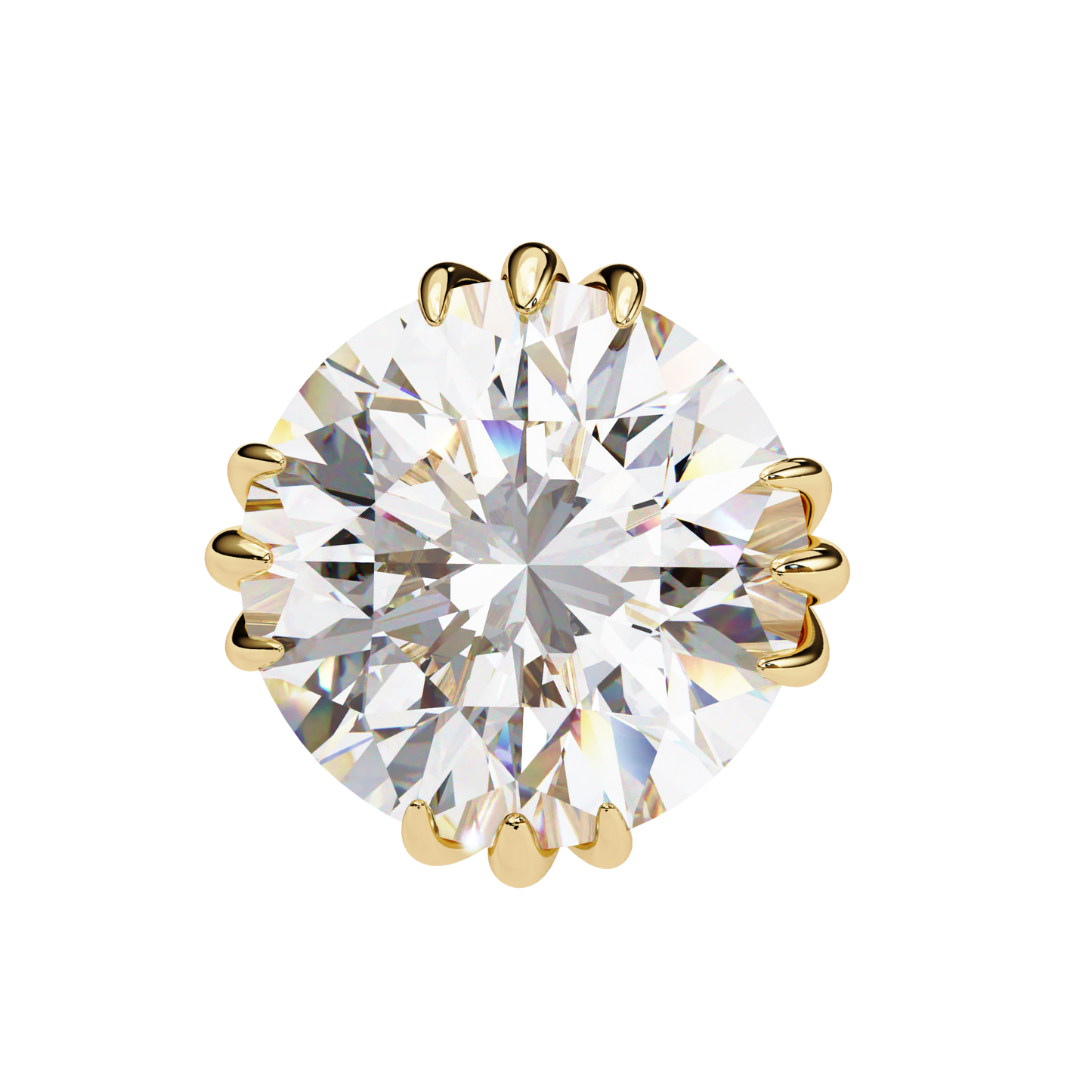 sunlit bloom round lab grown diamond earrings