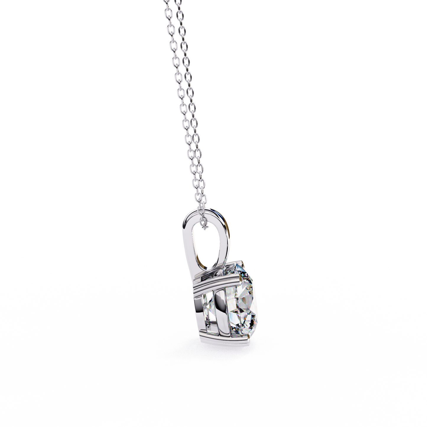 pure radiance round lab-grown diamond pendant