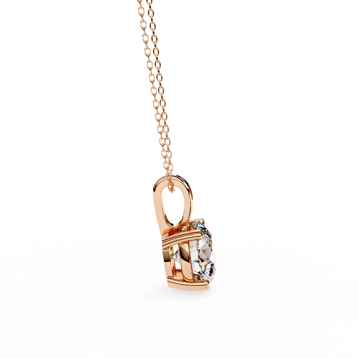 pure radiance round lab-grown diamond pendant