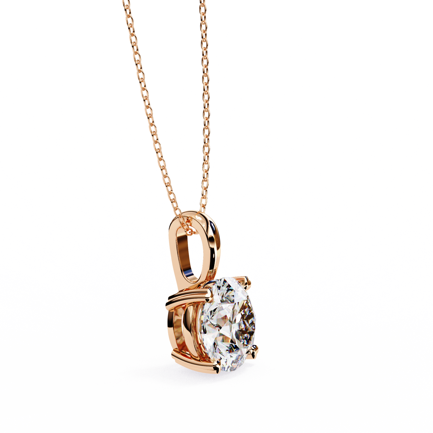 pure radiance round lab-grown diamond pendant