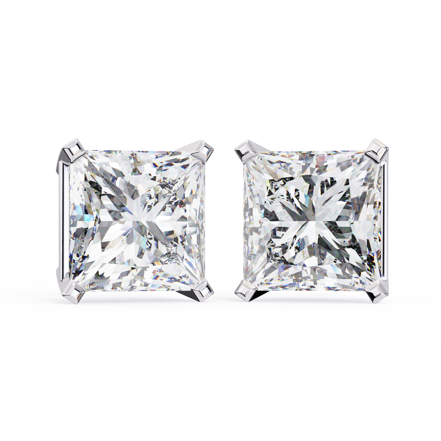 pure elegance princess lab grown diamond earrings