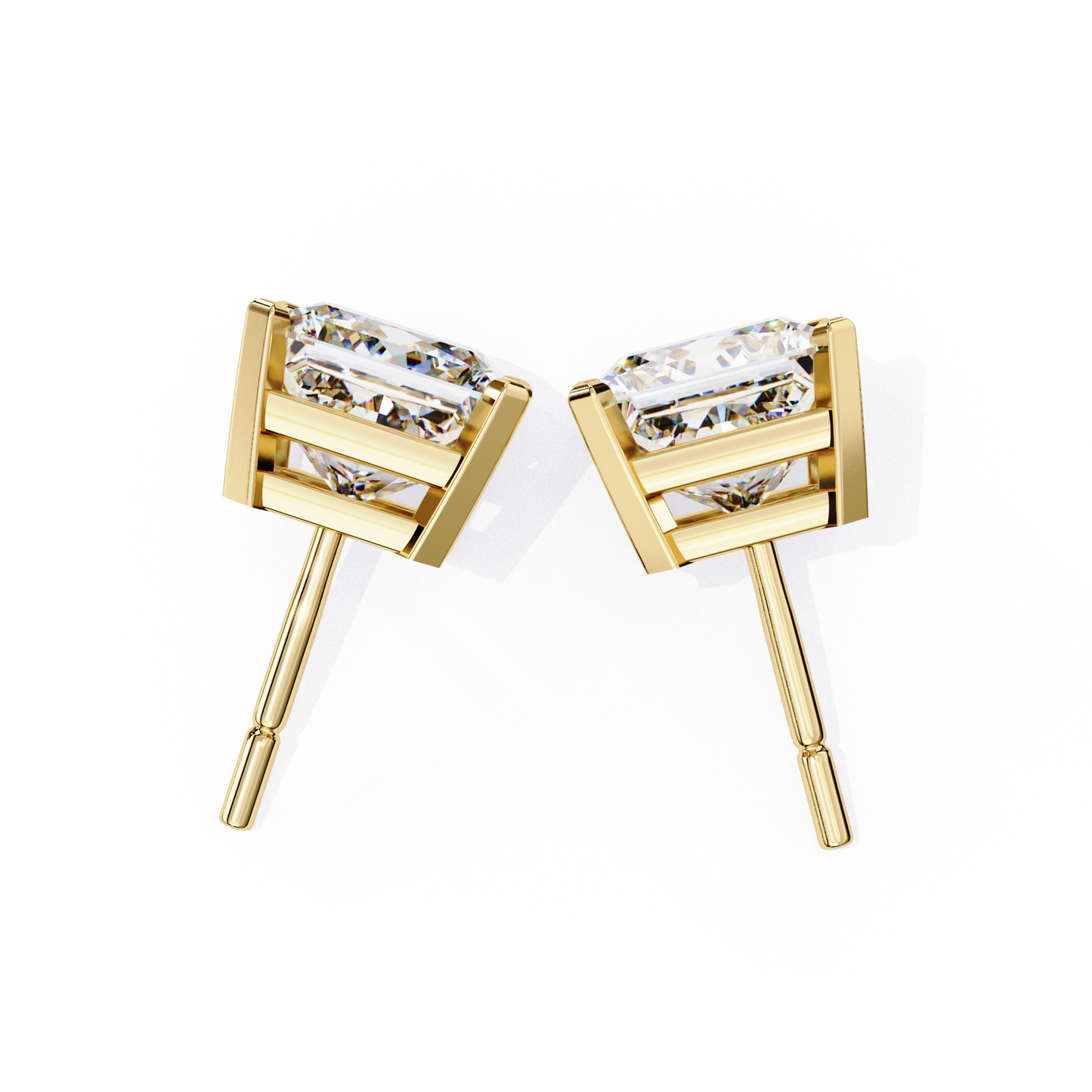 pure elegance princess lab grown diamond earrings