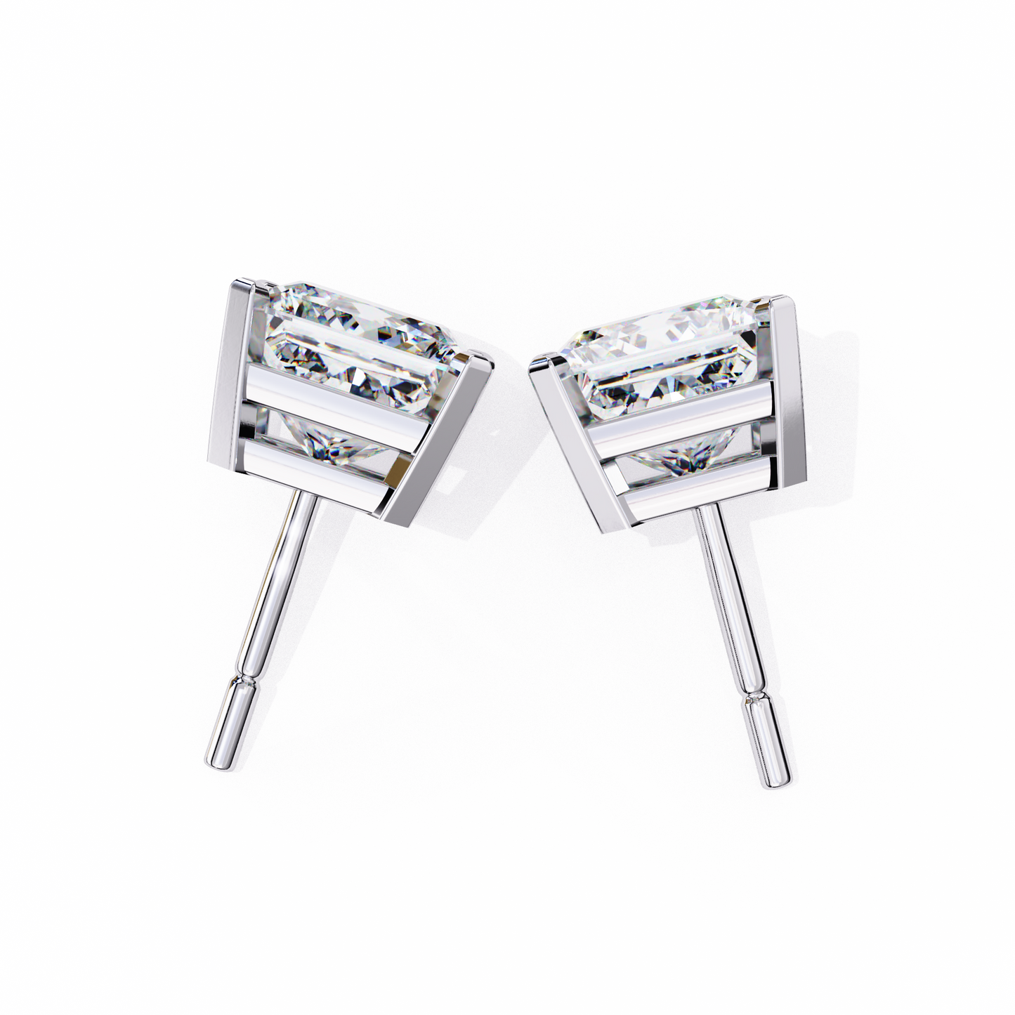 pure elegance princess lab grown diamond earrings