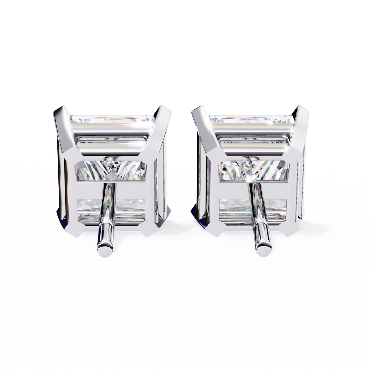 pure elegance princess lab grown diamond earrings