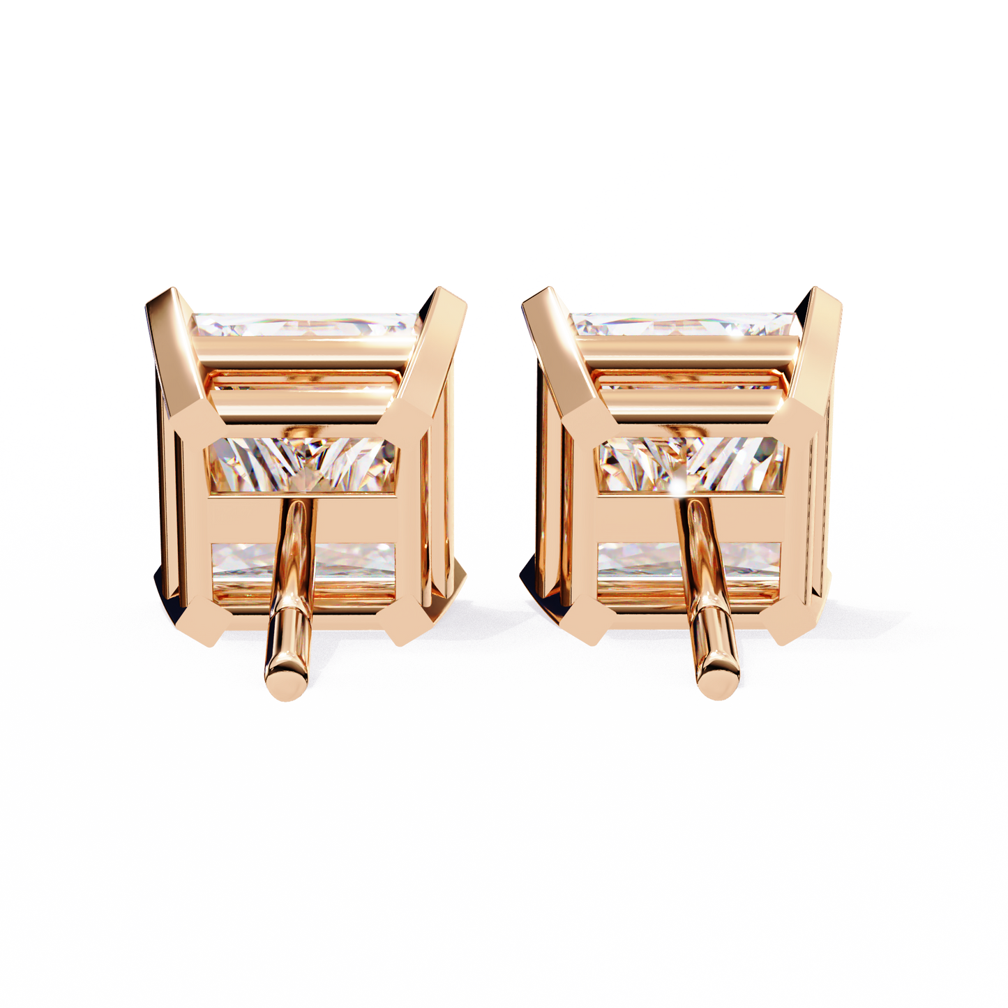 pure elegance princess lab grown diamond earrings