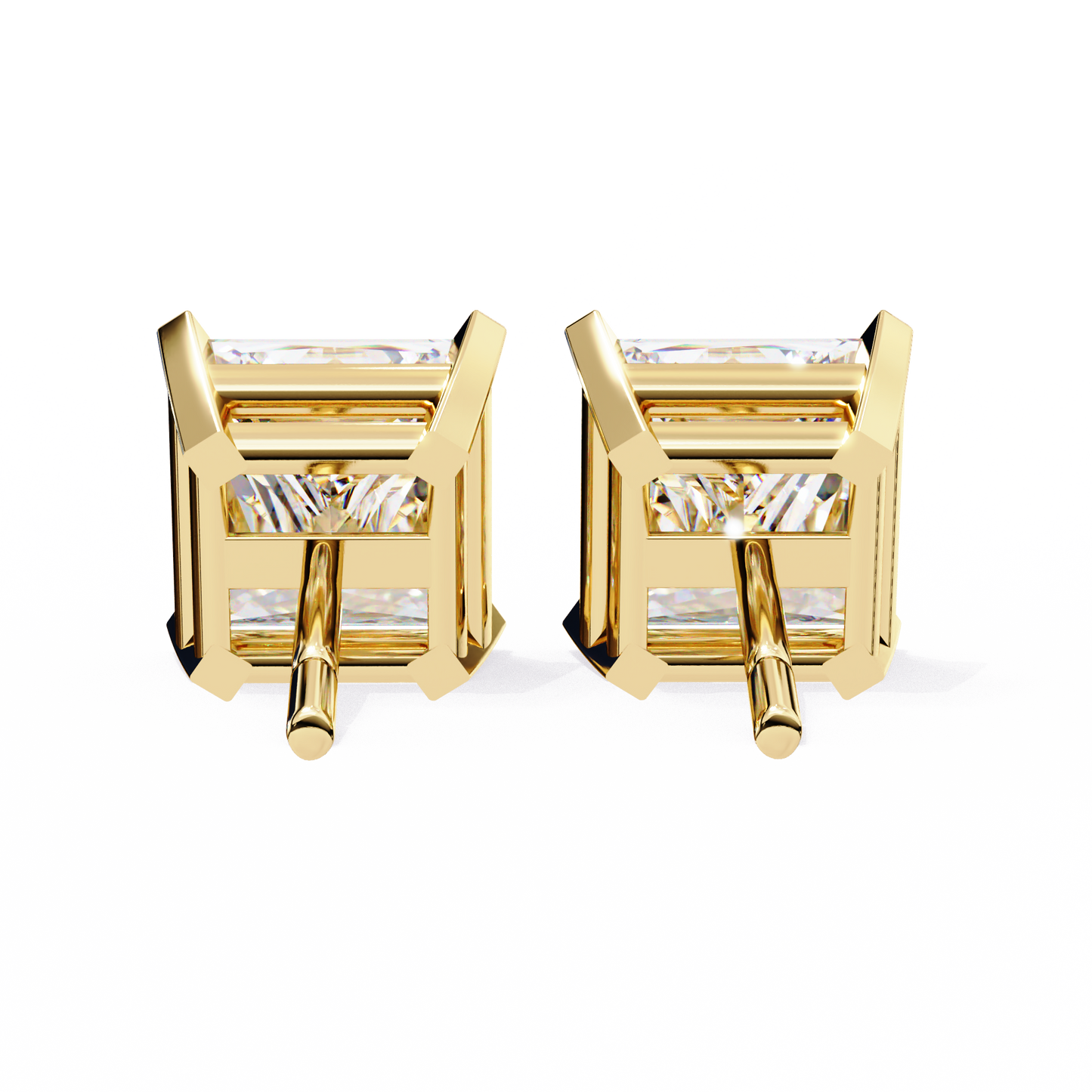 pure elegance princess lab grown diamond earrings